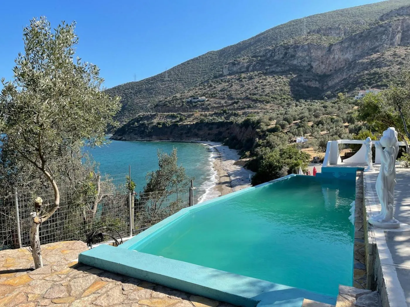 Pool view in Muses seaside Villas