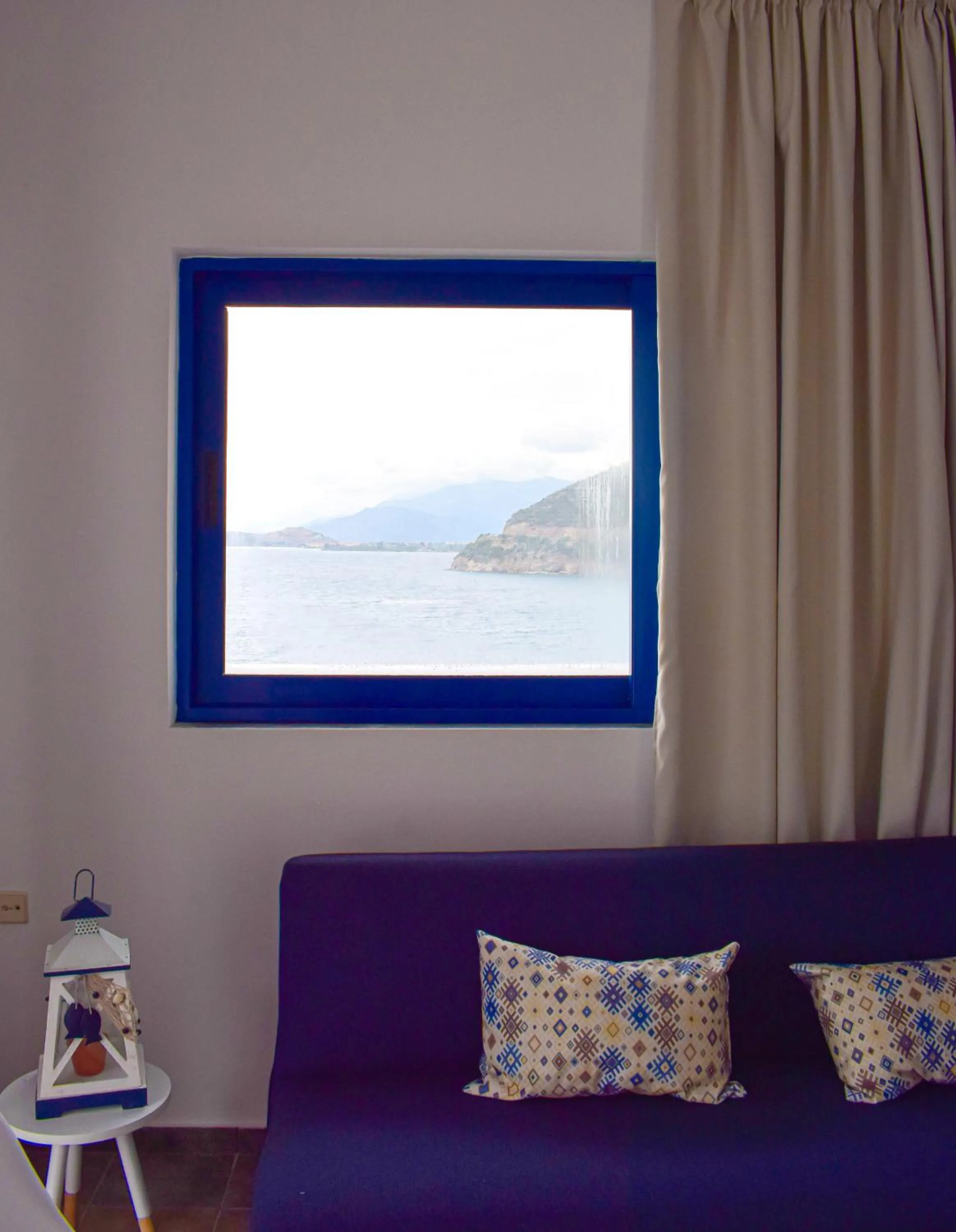 Living room in Muses seaside Villas