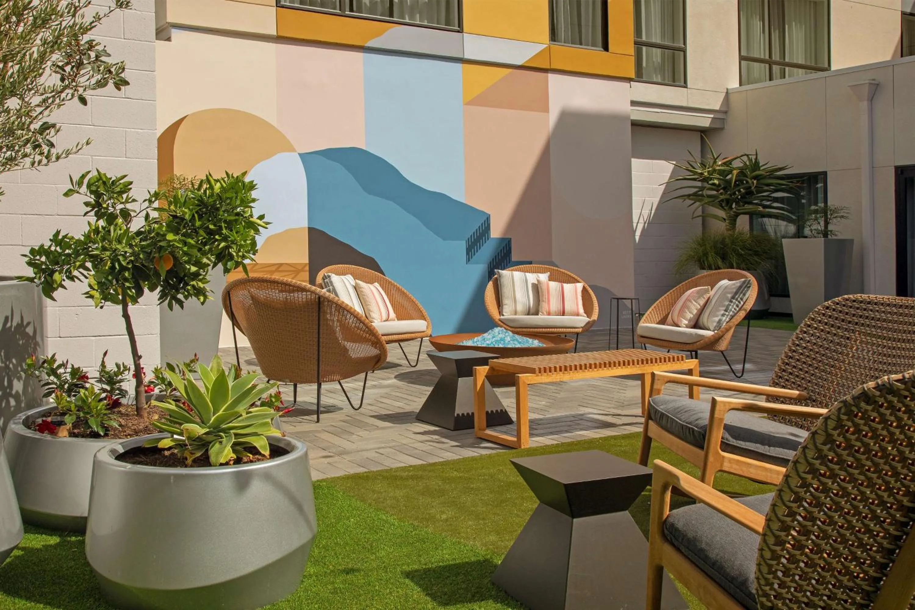 Inner courtyard view in The Monsaraz San Diego, Tapestry Collection By Hilton