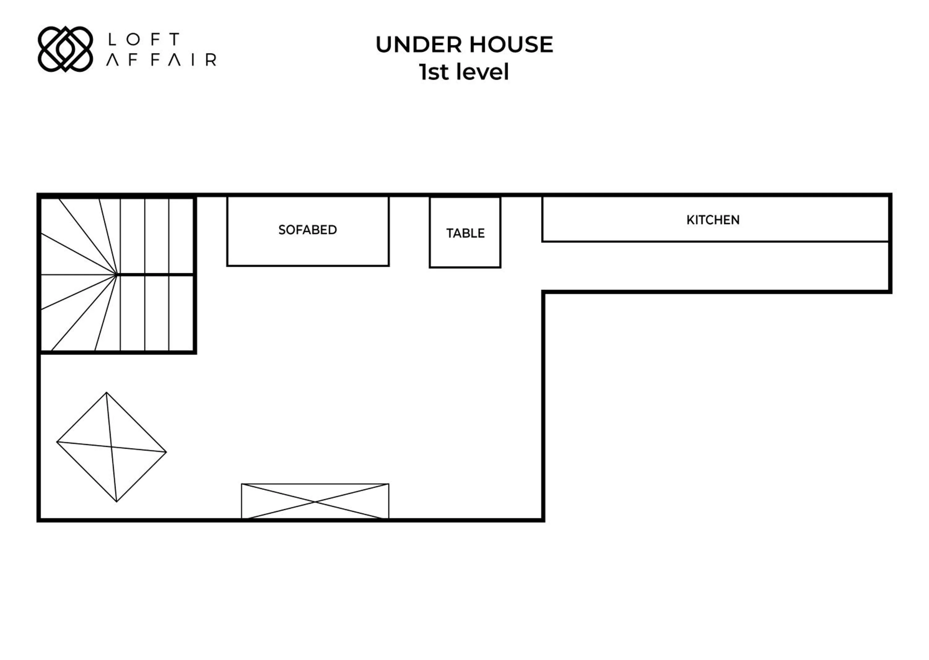 Floor plan in House of Loft Affair - LoftAffair Collection