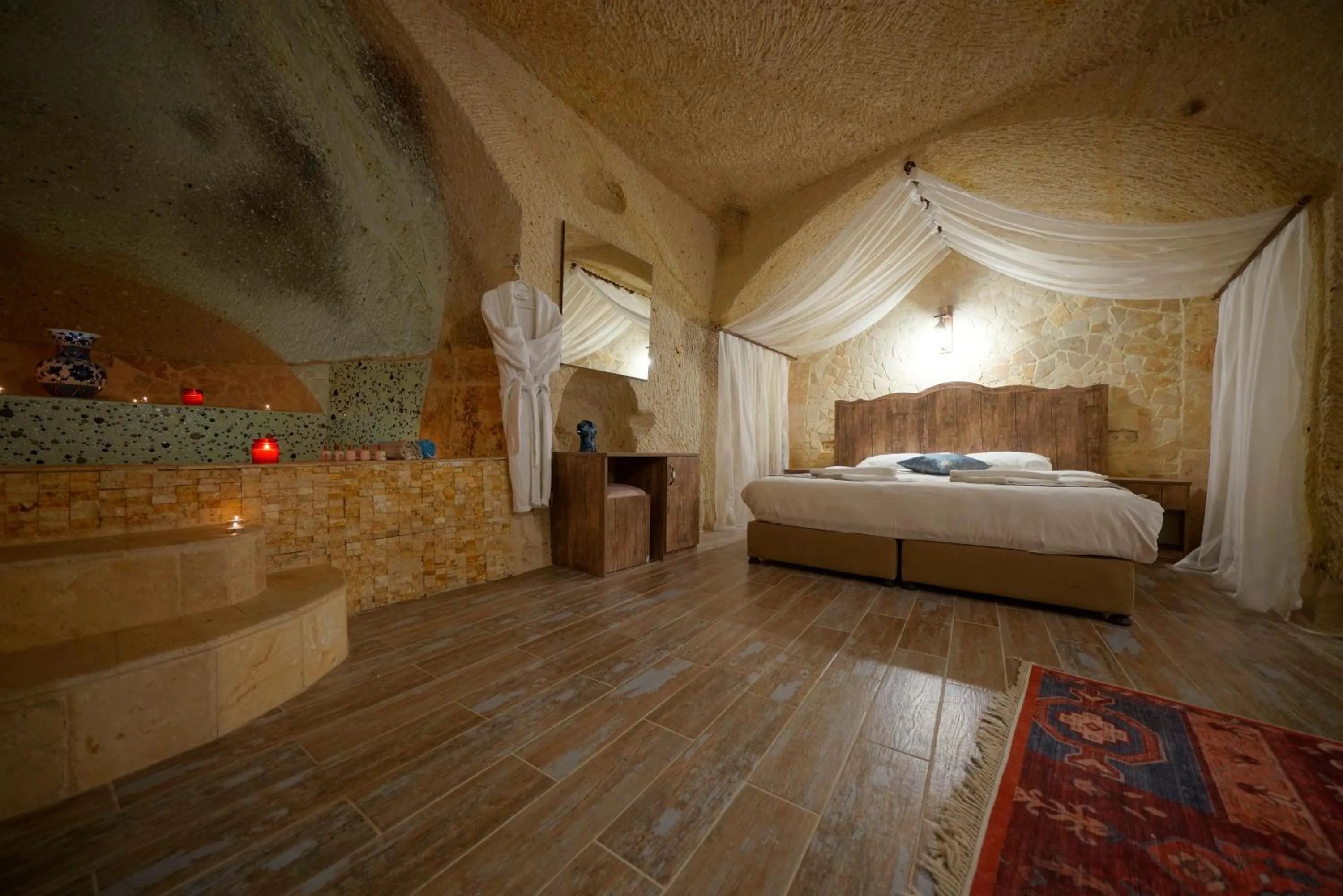 Bed in Adelya Cave Hotel