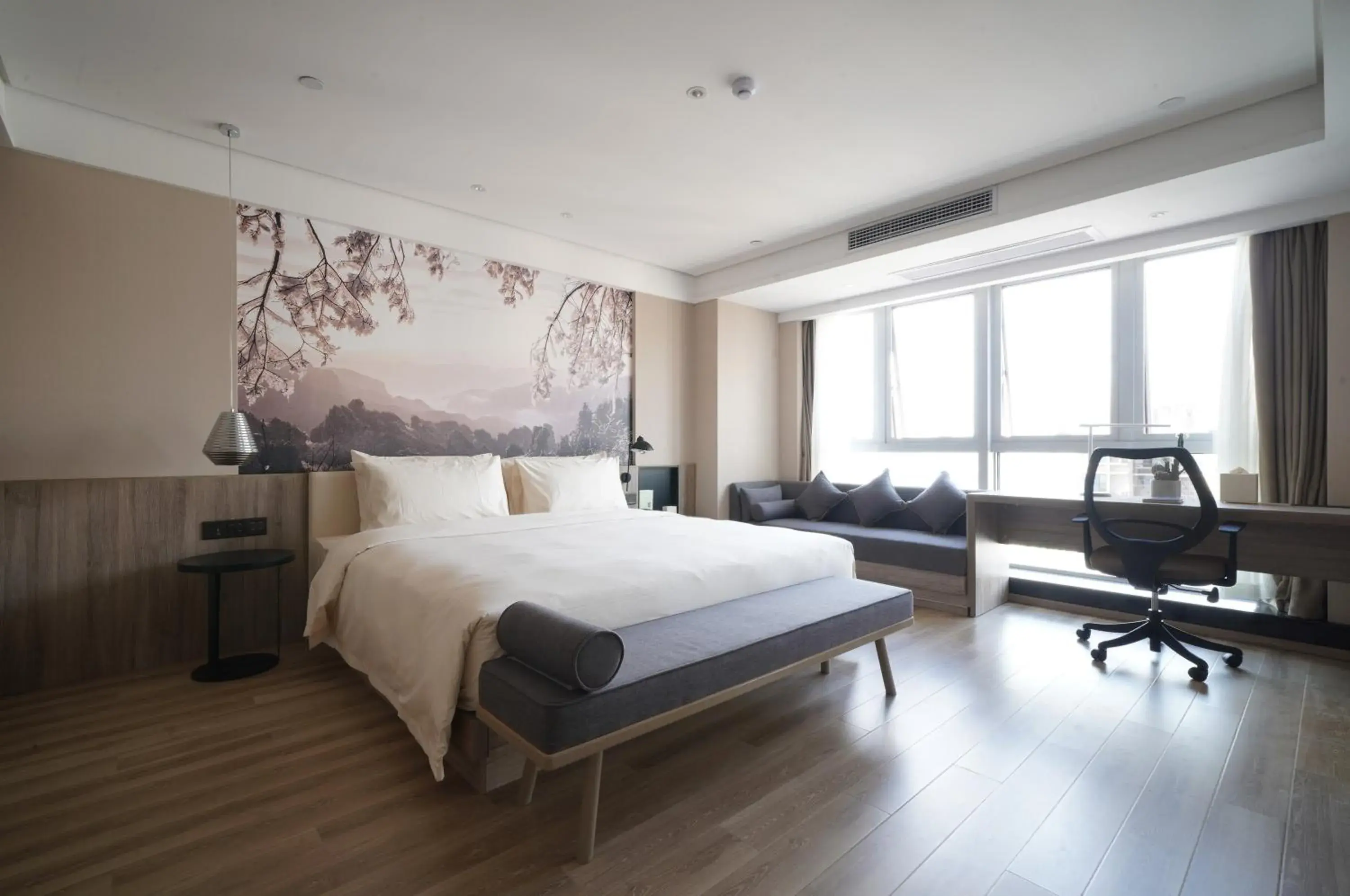 Bed in Atour Hotel Changsha Lugu Branch Bed in Atour Hotel Changsha Lugu Branch
