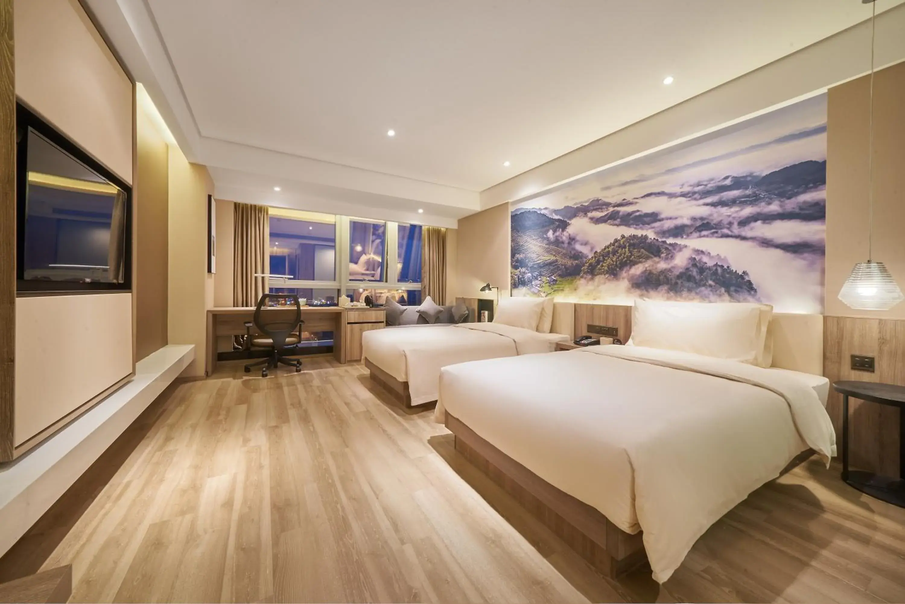 Bed in Atour Hotel Changsha Lugu Branch Bed in Atour Hotel Changsha Lugu Branch