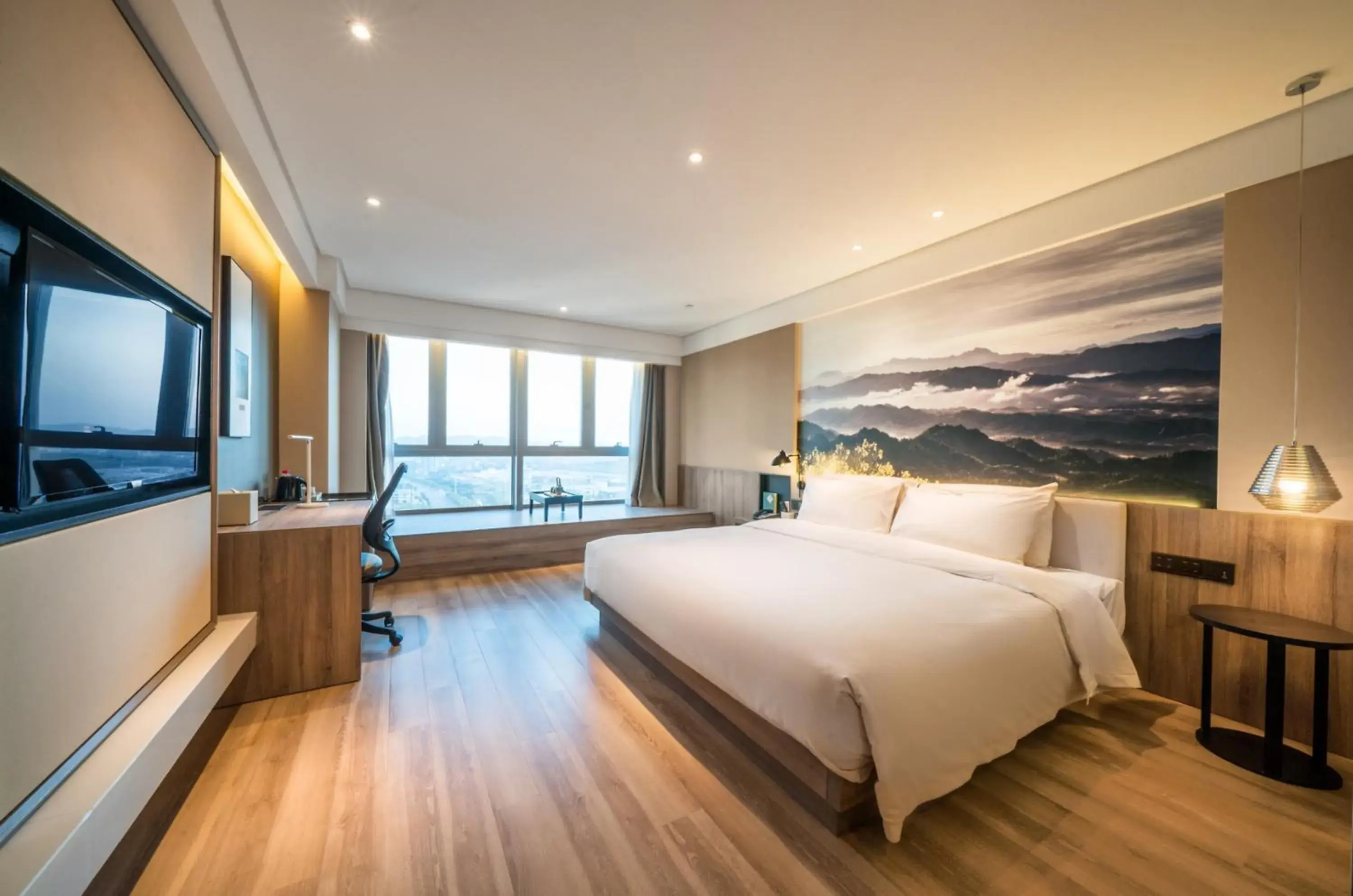 Bed in Atour Hotel Changsha Lugu Branch Bed in Atour Hotel Changsha Lugu Branch
