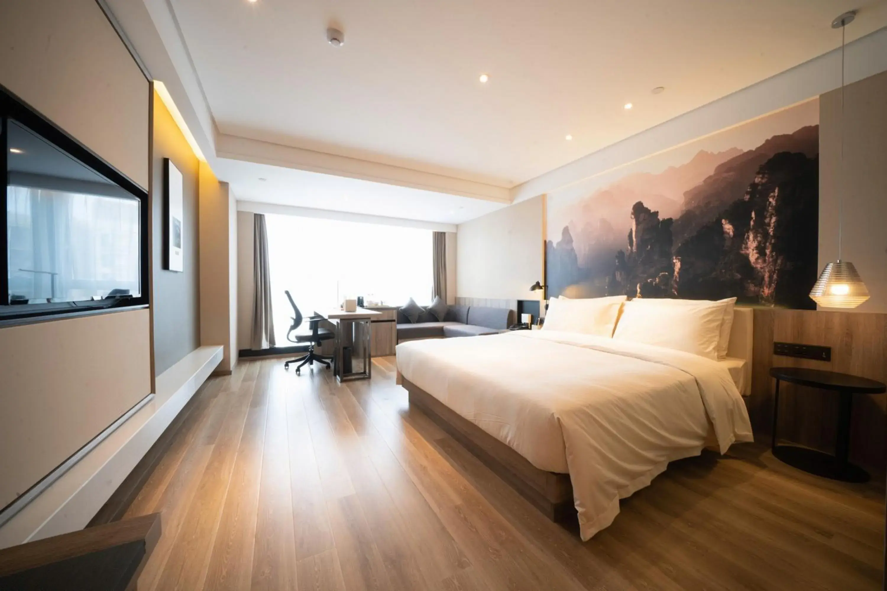 Bed in Atour Hotel Changsha Lugu Branch Bed in Atour Hotel Changsha Lugu Branch