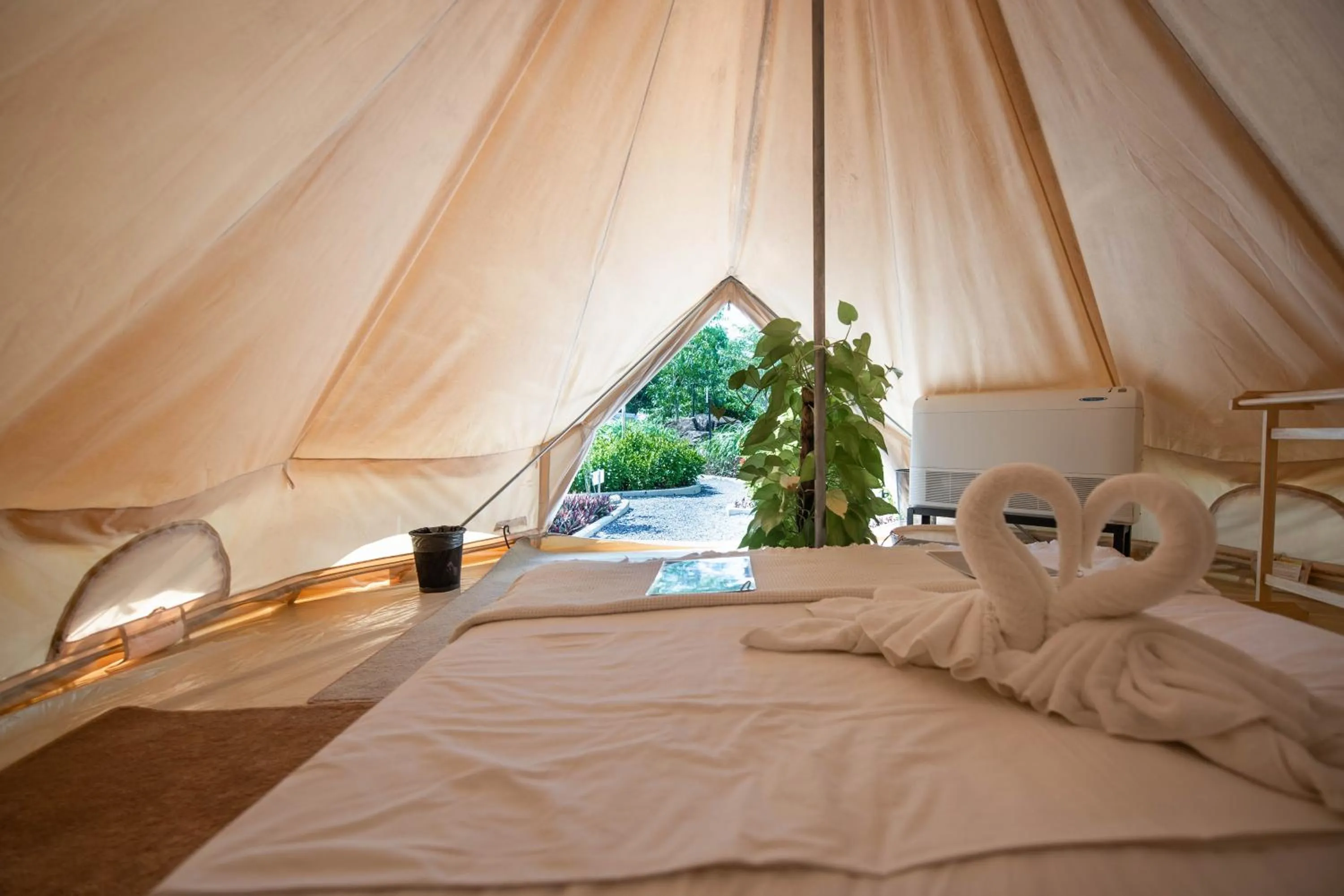 Bed in Roost Glamping - SHA Certified