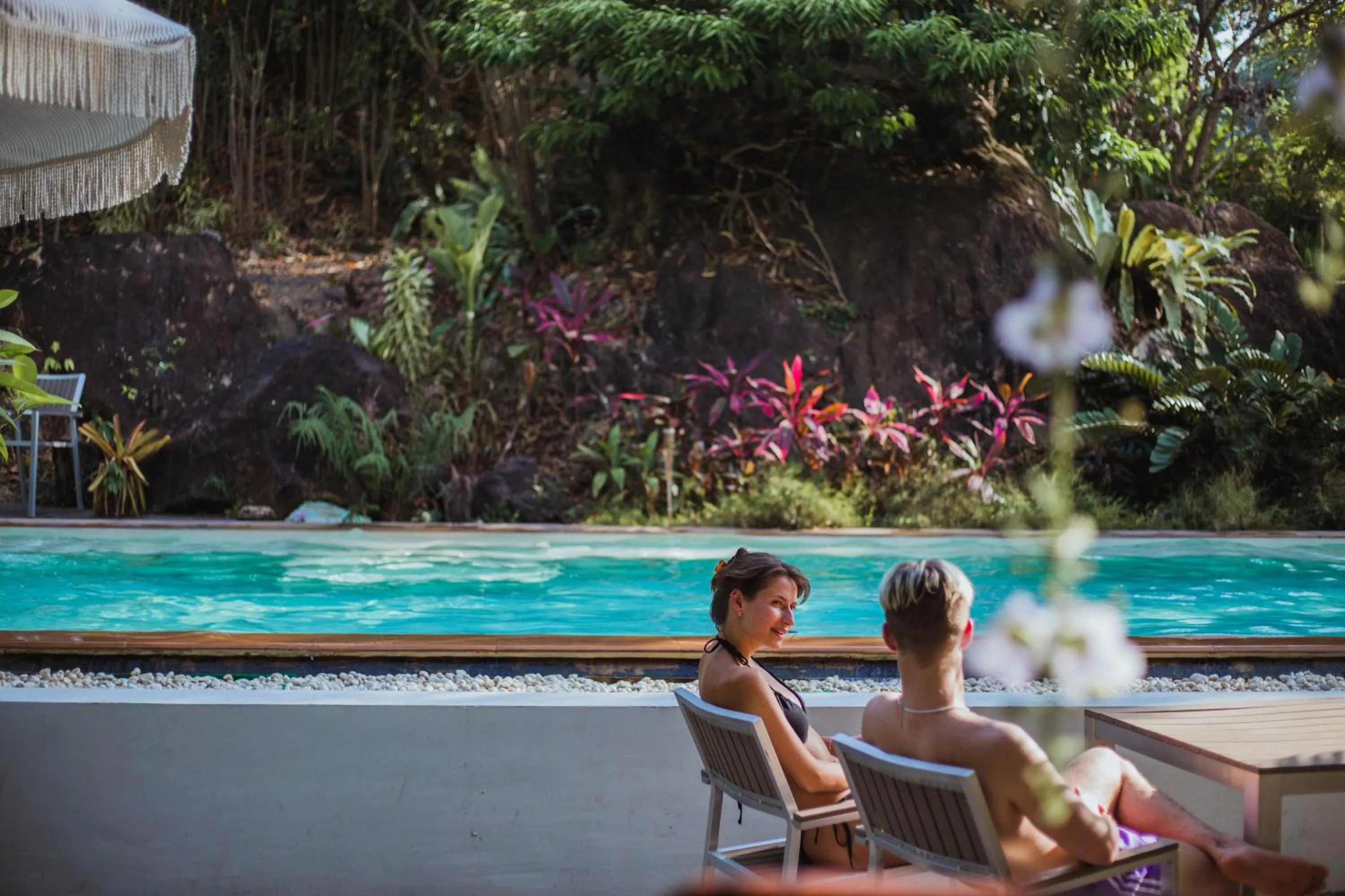 Swimming pool in Roost Glamping - SHA Certified