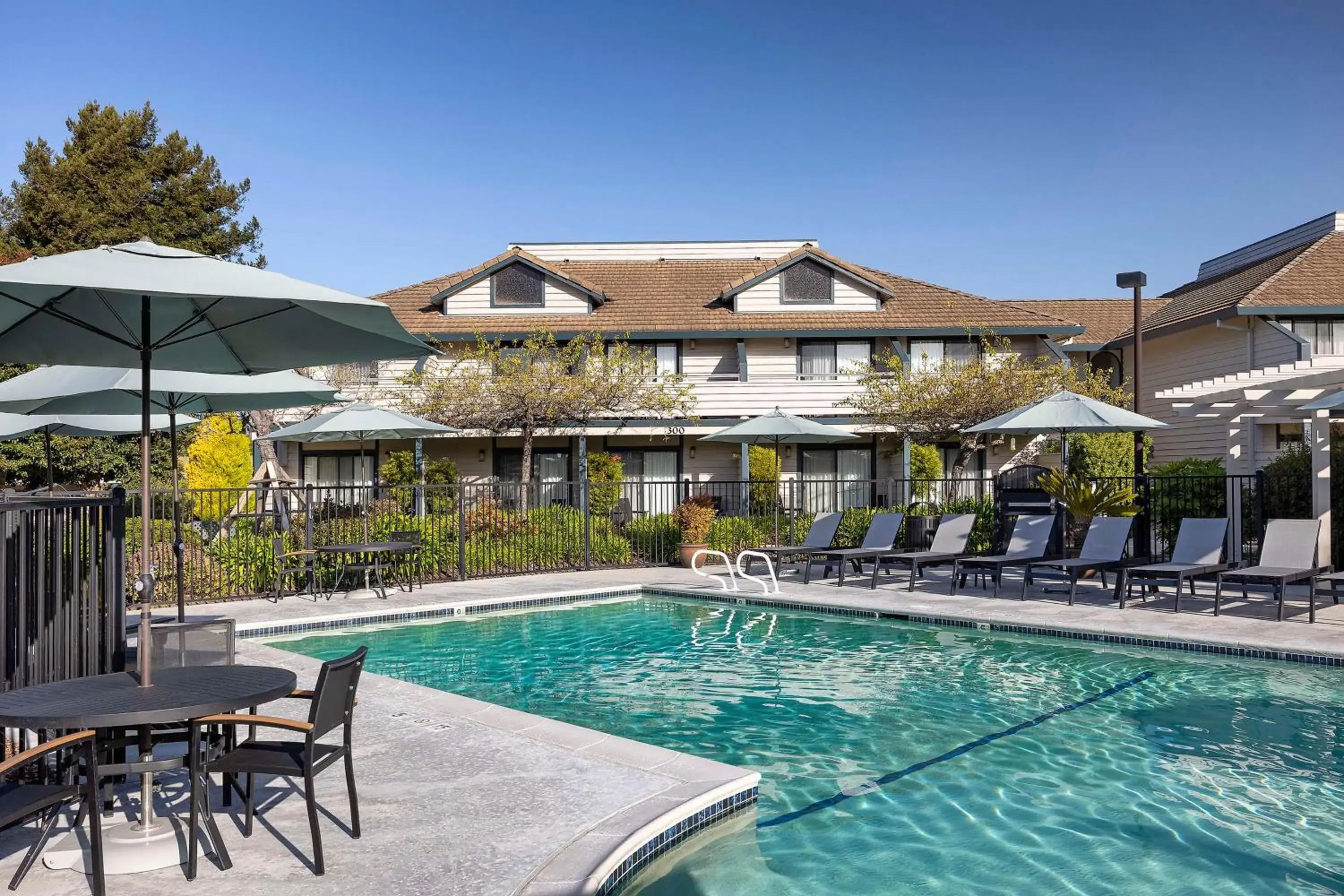 Pool view in Seacliff Inn Aptos, Tapestry Collection by Hilton Pool view in Seacliff Inn Aptos, Tapestry Collection by Hilton