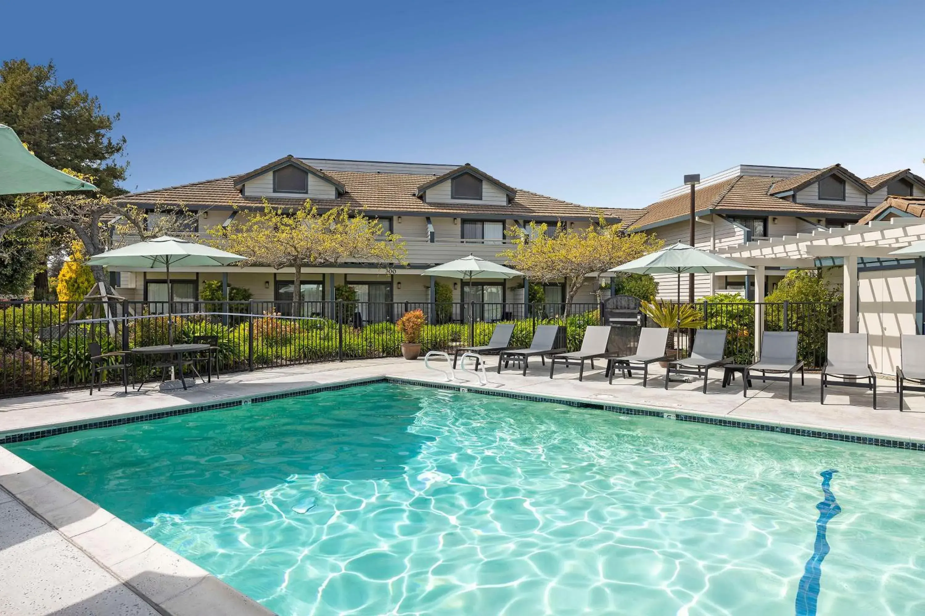Pool view in Seacliff Inn Aptos, Tapestry Collection by Hilton Pool view in Seacliff Inn Aptos, Tapestry Collection by Hilton