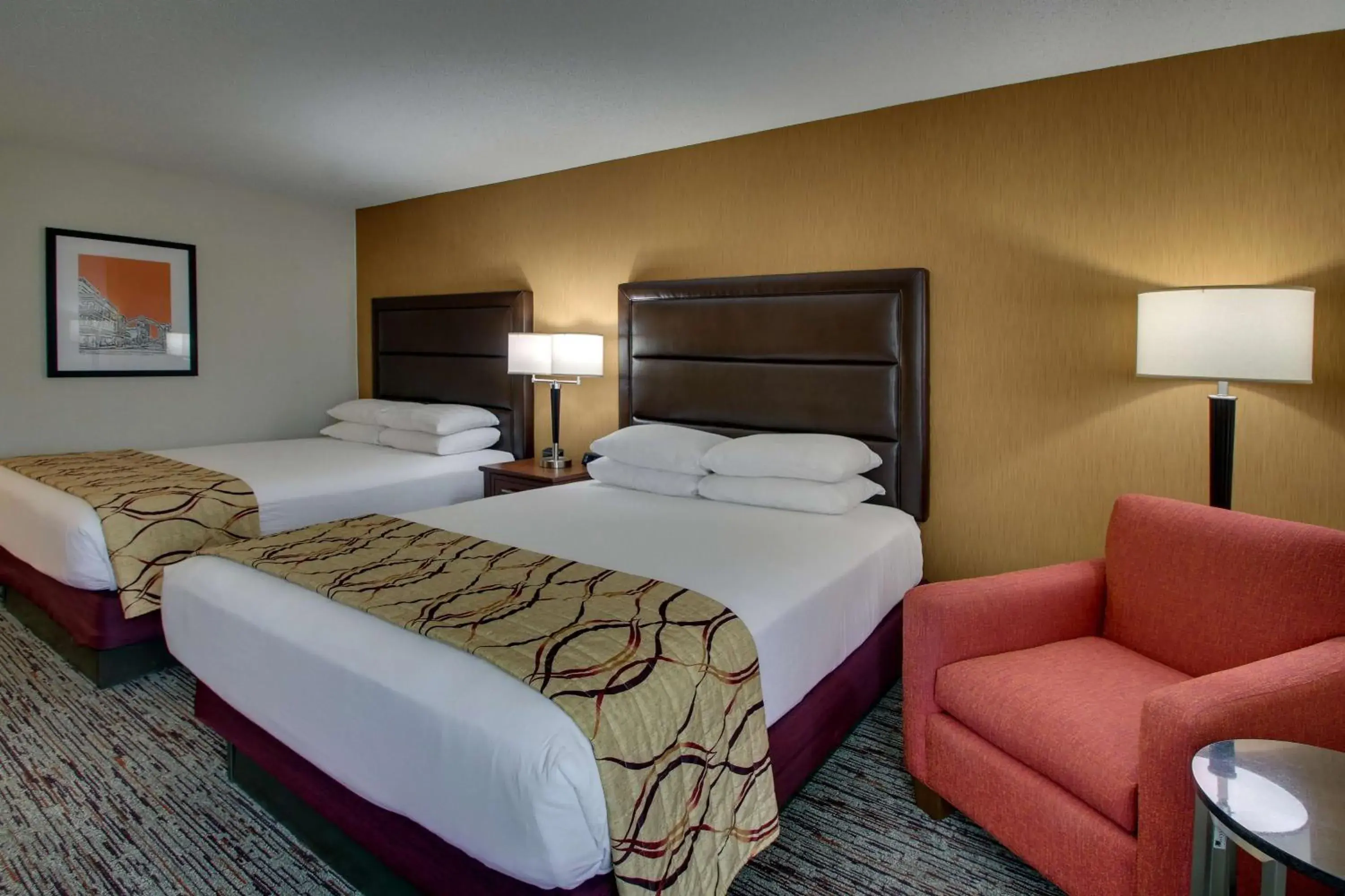 Deluxe Queen Room with Two Queen Beds - Accessible, Tub in Drury Inn & Suites Evansville East Deluxe Queen Room with Two Queen Beds - Accessible, Tub in Drury Inn & Suites Evansville East