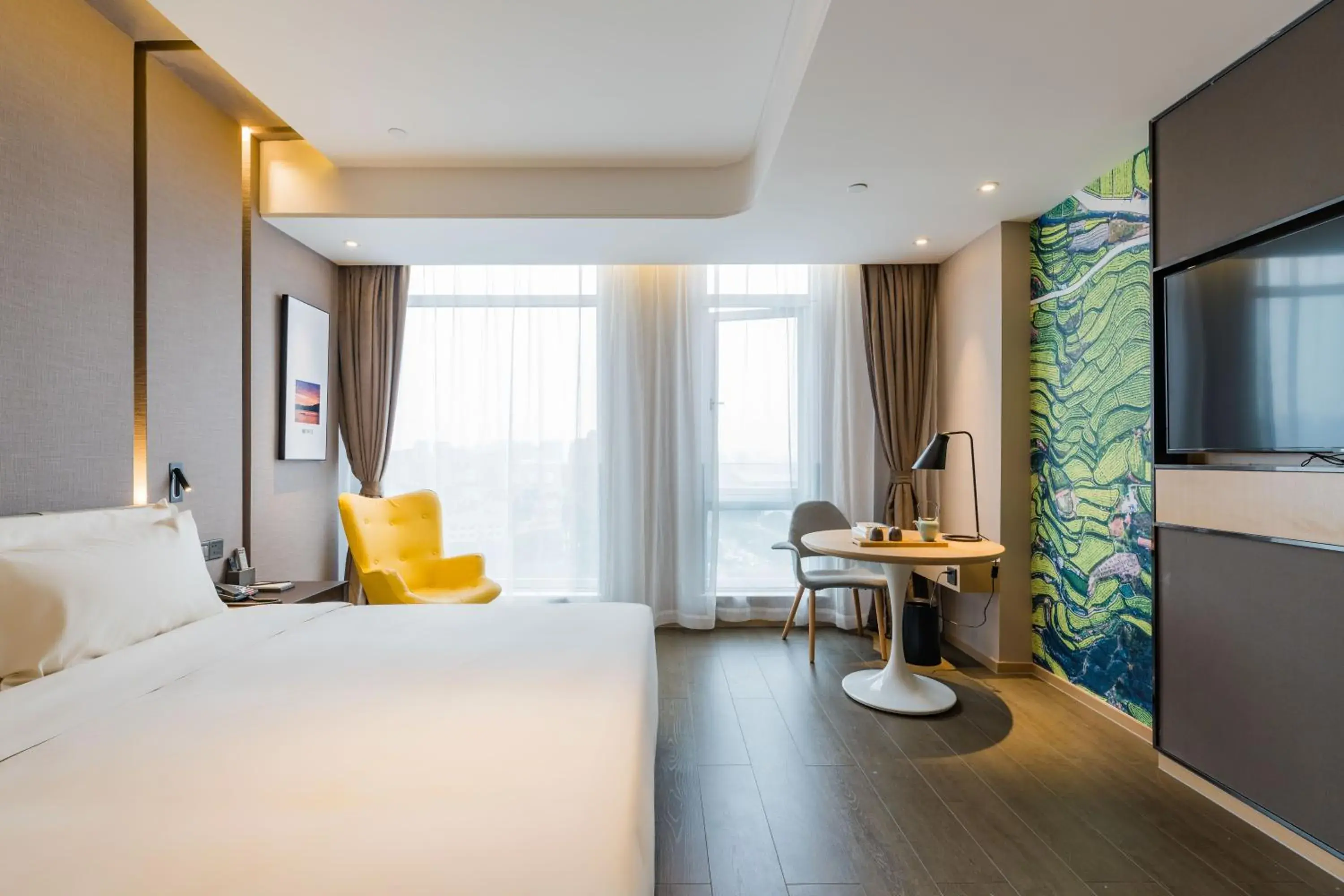 Bed in Atour Hotel Ningbo High-tech Zone Jiangnan Road Bed in Atour Hotel Ningbo High-tech Zone Jiangnan Road