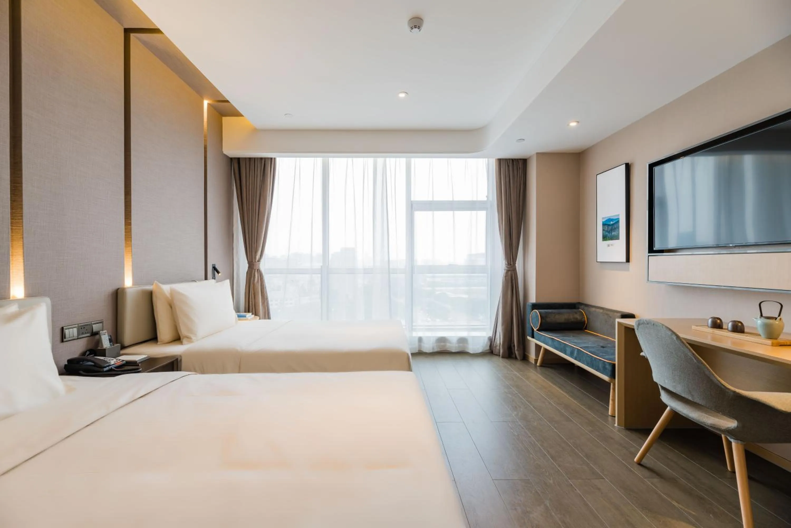 Bed in Atour Hotel Ningbo High-tech Zone Jiangnan Road