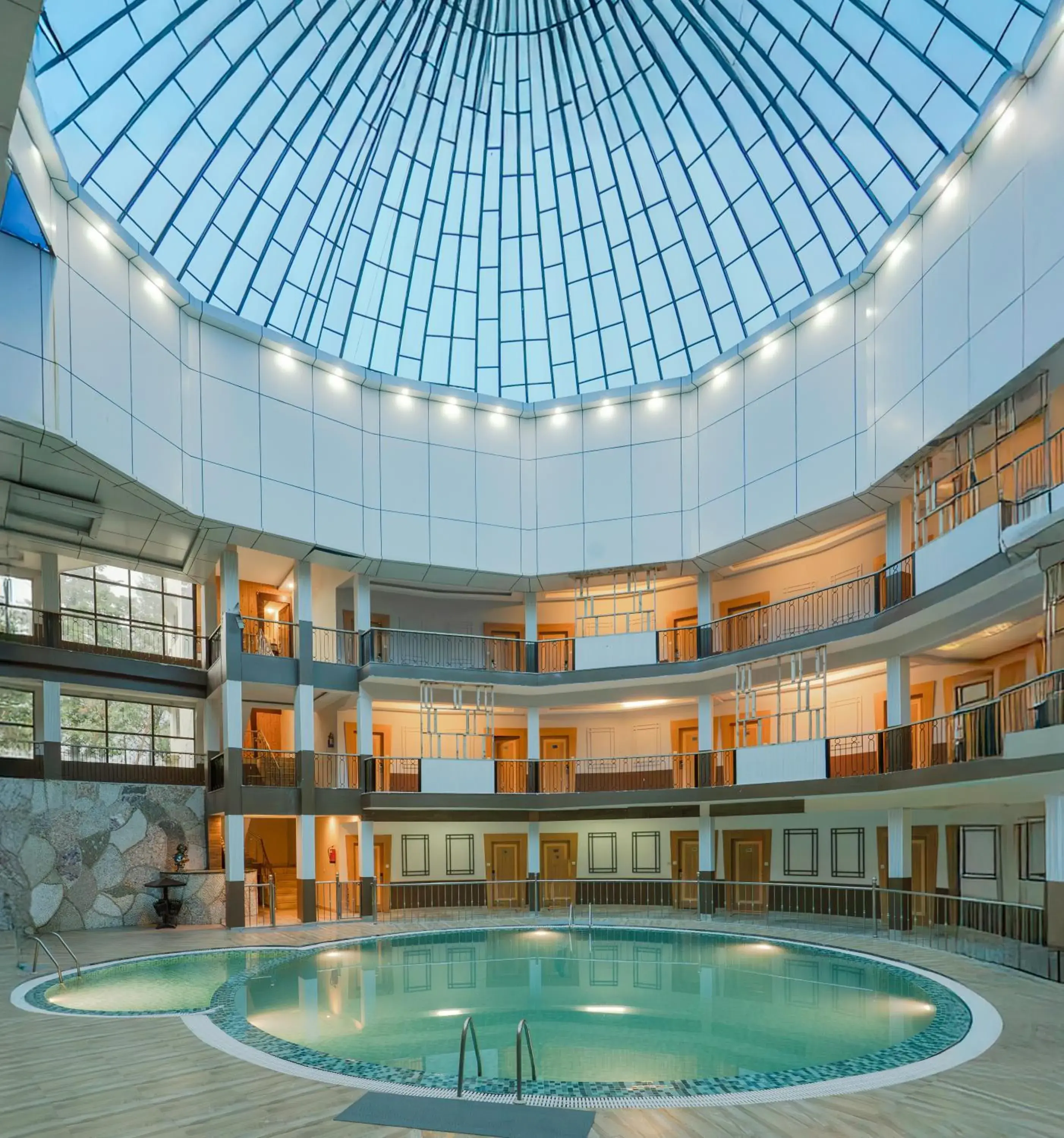 Swimming pool in Excel Hotels and Resorts Bhimtal Swimming pool in Excel Hotels and Resorts Bhimtal