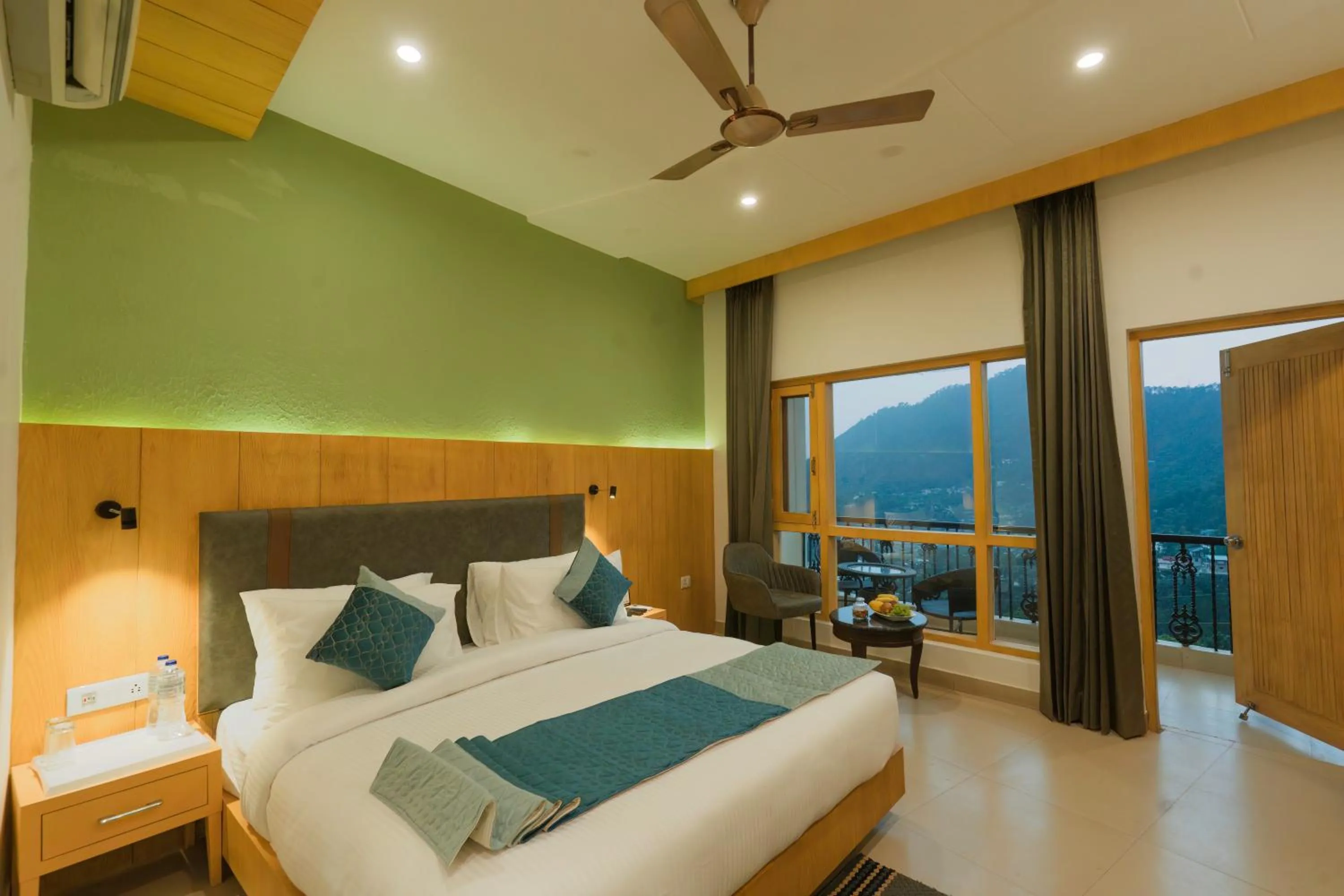 View (from property/room), Bed in Excel Hotels and Resorts Bhimtal