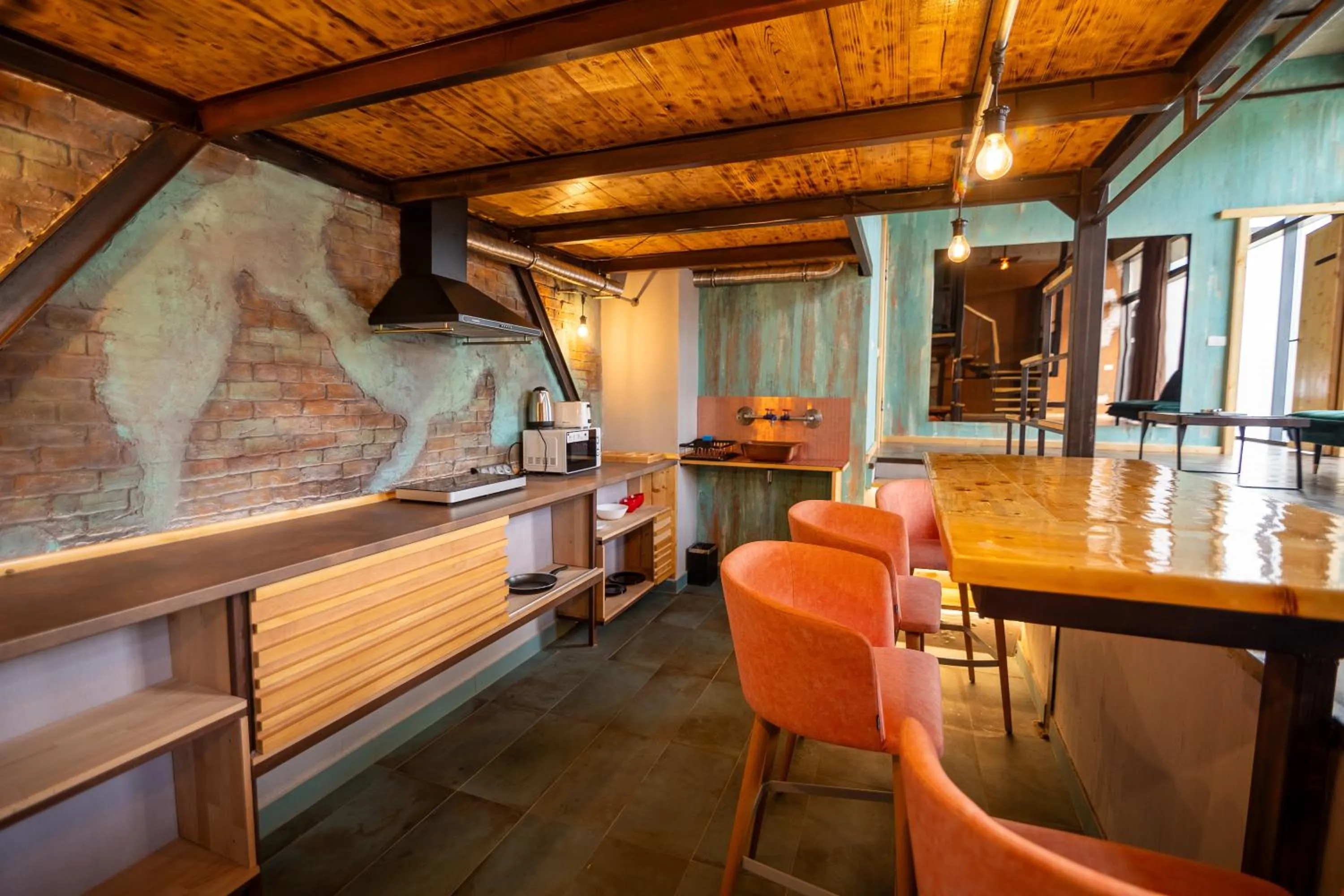 Kitchen or kitchenette in Miramare Residence Aparthotel