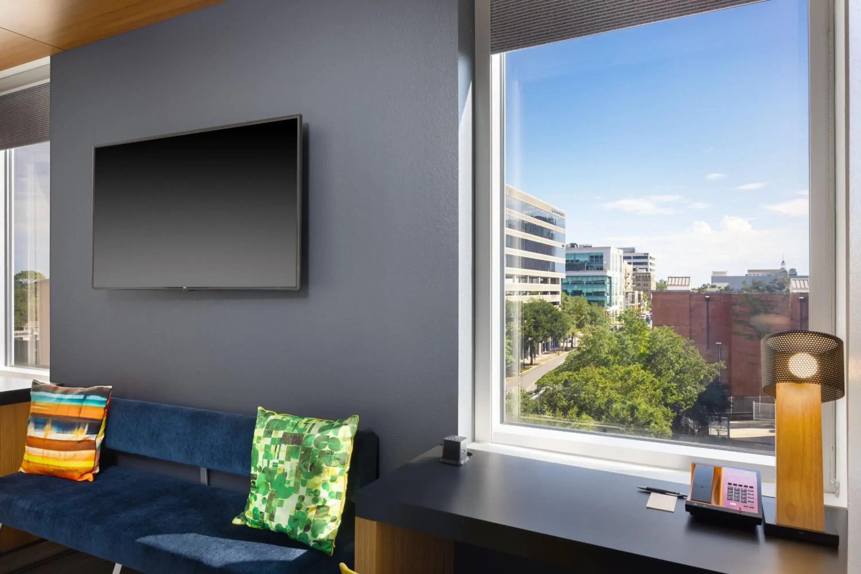Larger Guest room, 1 King, City view in Aloft Tallahassee Downtown Larger Guest room, 1 King, City view in Aloft Tallahassee Downtown
