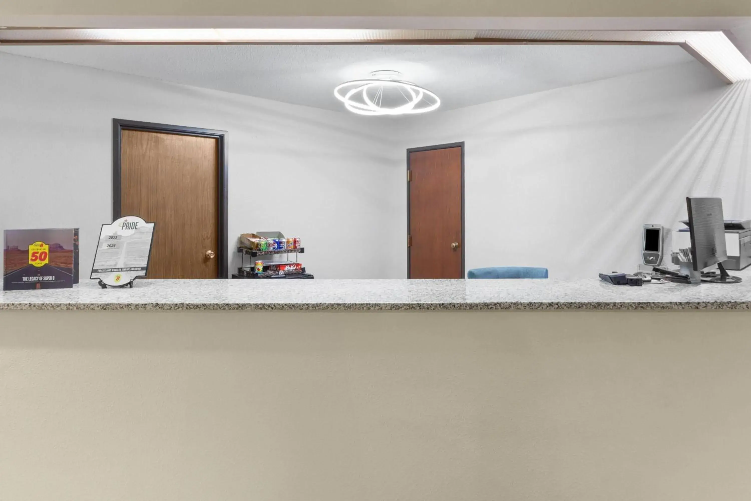 Lobby or reception in Super 8 by Wyndham Rock Port MO Lobby or reception in Super 8 by Wyndham Rock Port MO