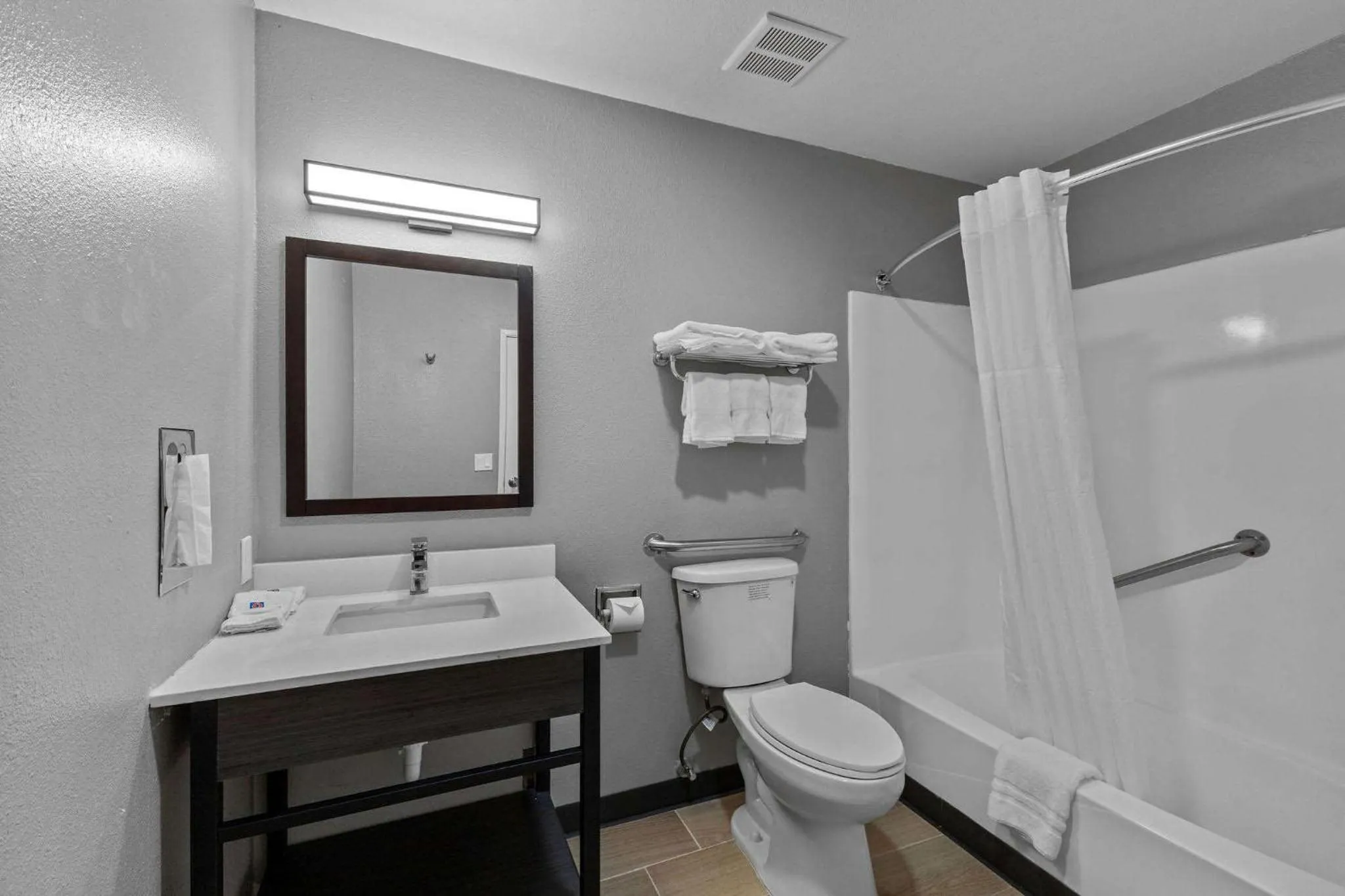 Bathroom in Motel 6 Brighton CO Denver Northeast