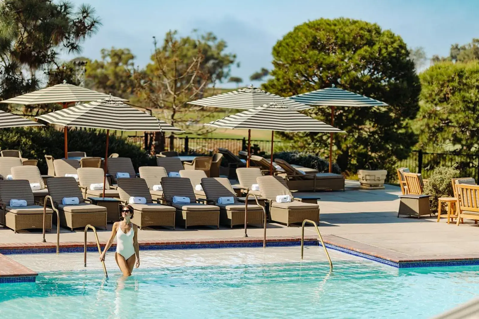 Pool view in The Lodge at Torrey Pines Pool view in The Lodge at Torrey Pines