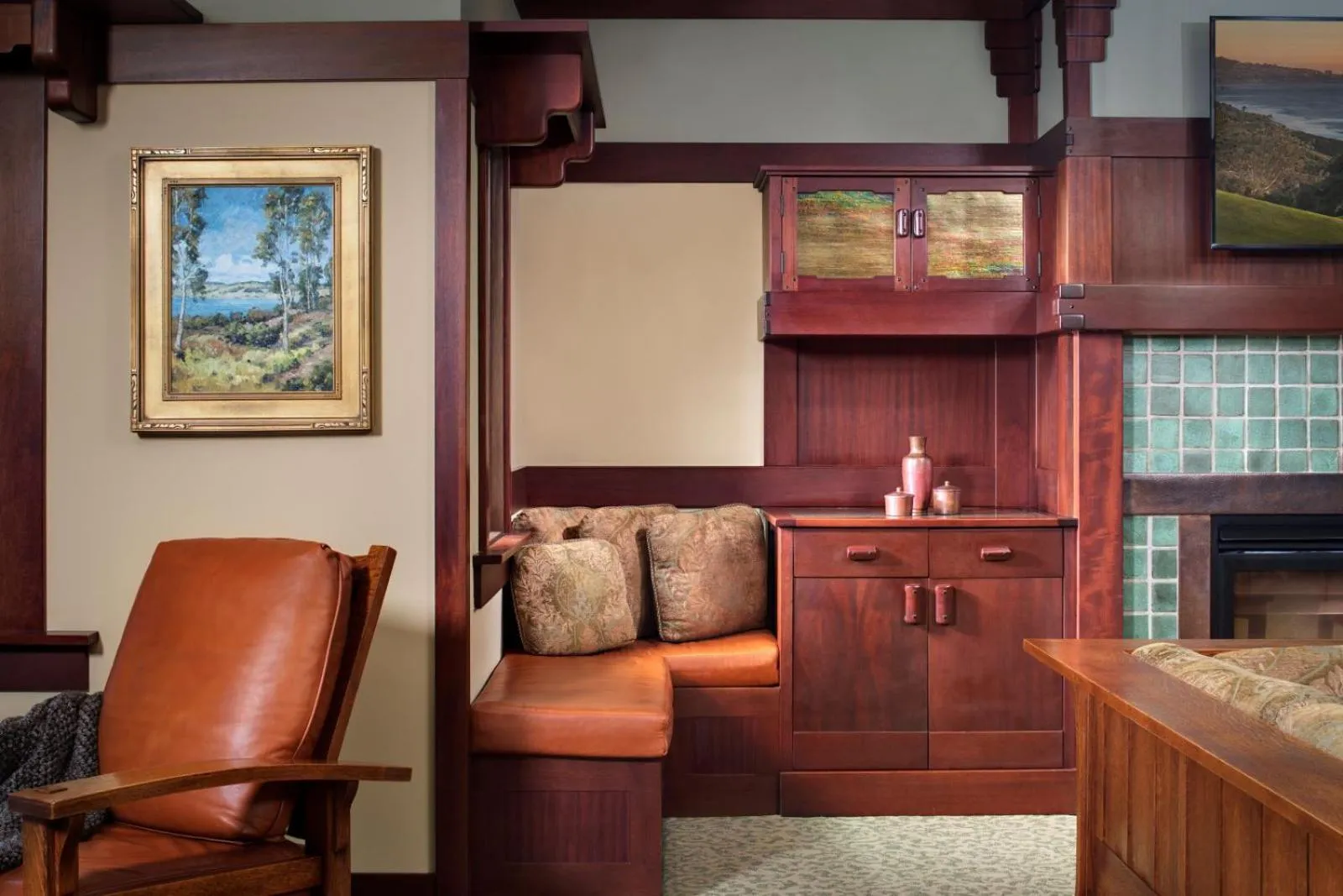 Seating area in The Lodge at Torrey Pines
