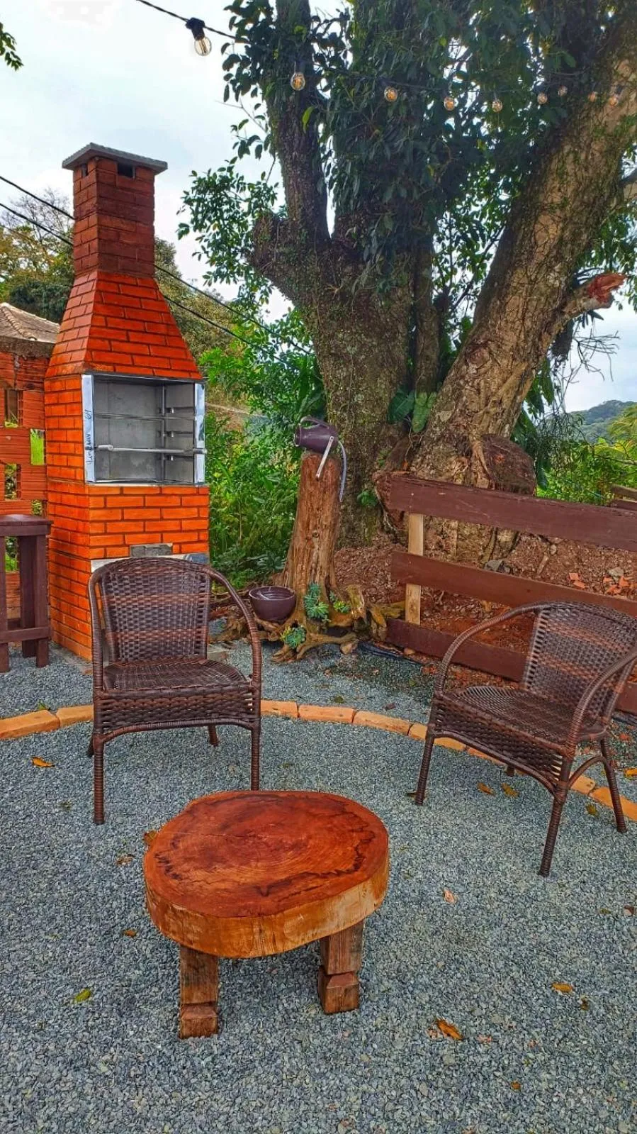 BBQ facilities in Pousada Vida Simples