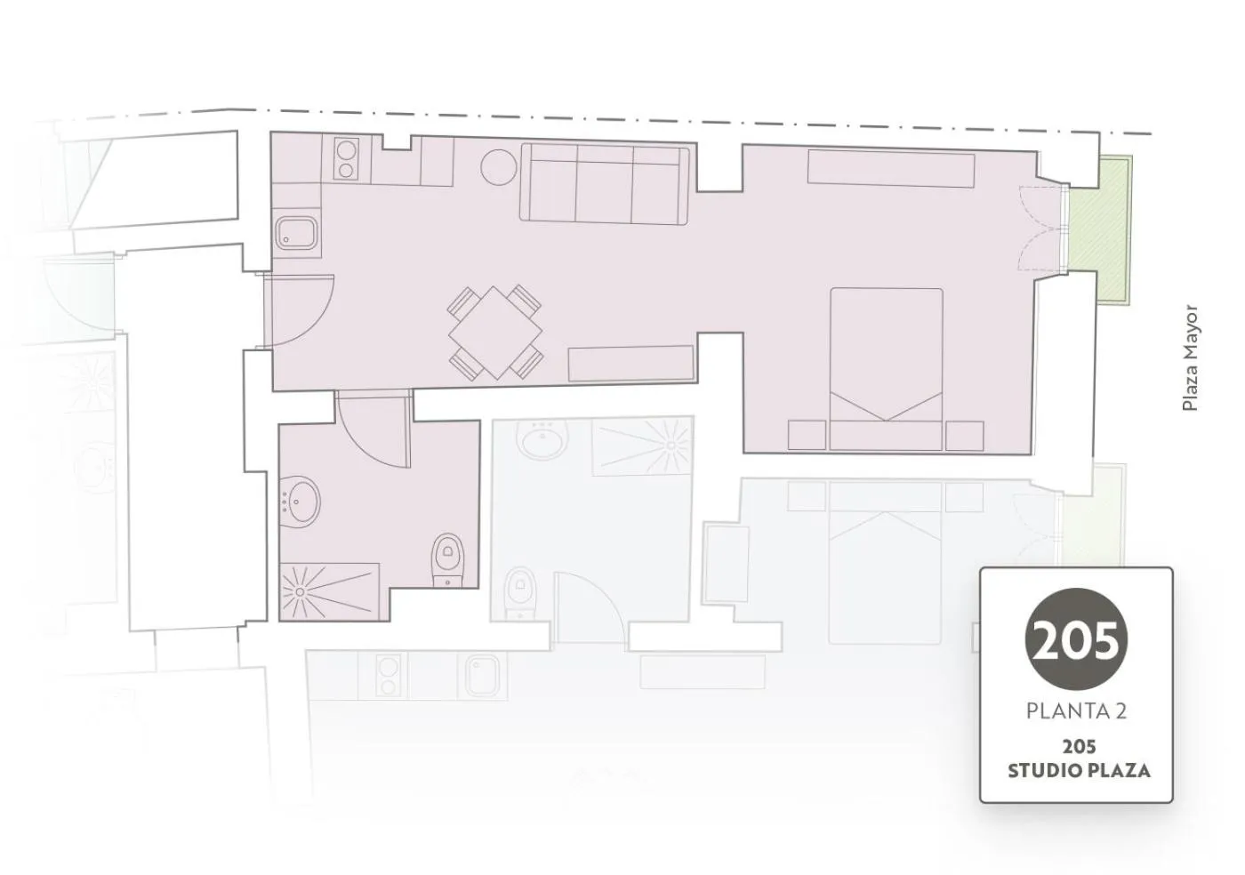 Photo of the whole room in Apartamentos Plaza Mayor 35