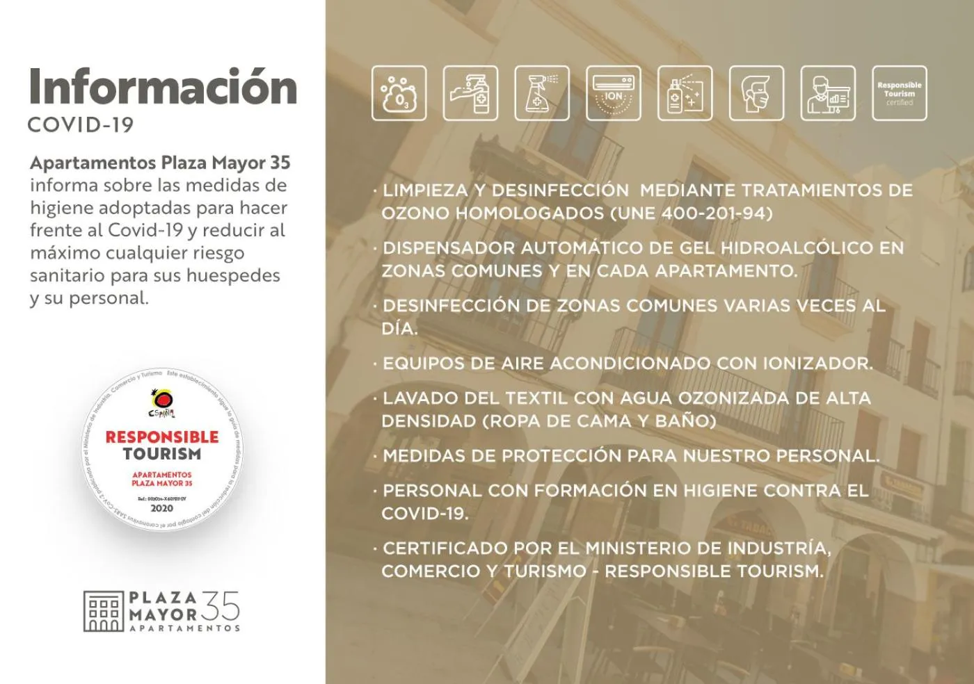 Logo/Certificate/Sign in Apartamentos Plaza Mayor 35