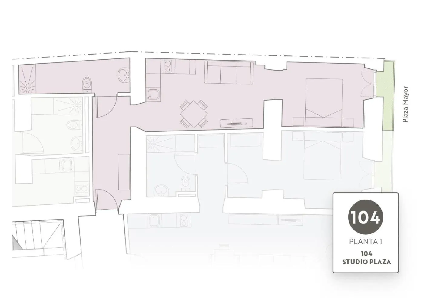 Photo of the whole room in Apartamentos Plaza Mayor 35