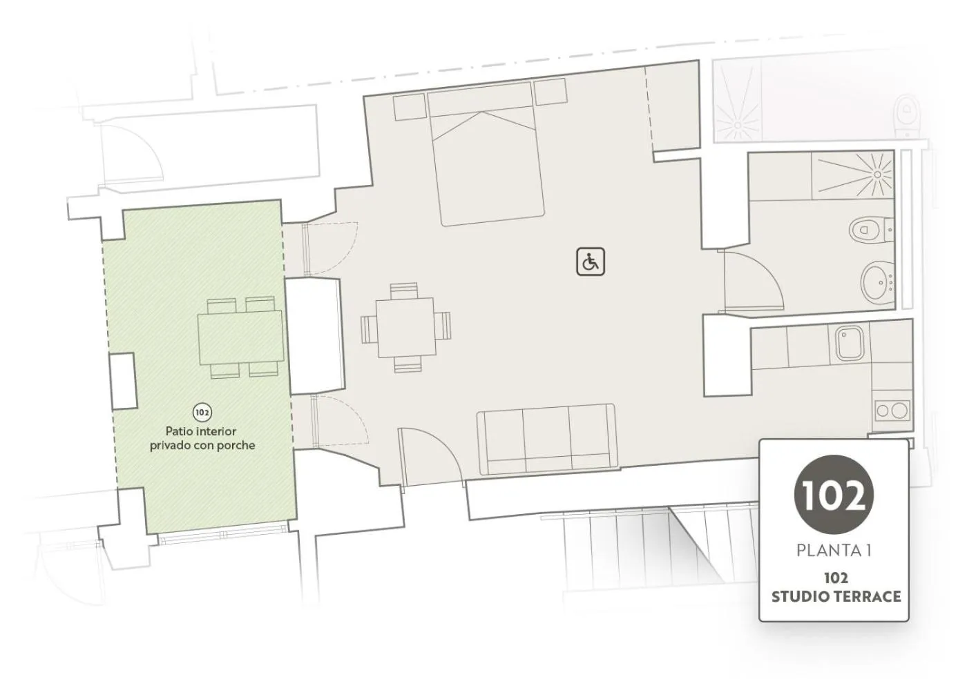 Photo of the whole room in Apartamentos Plaza Mayor 35