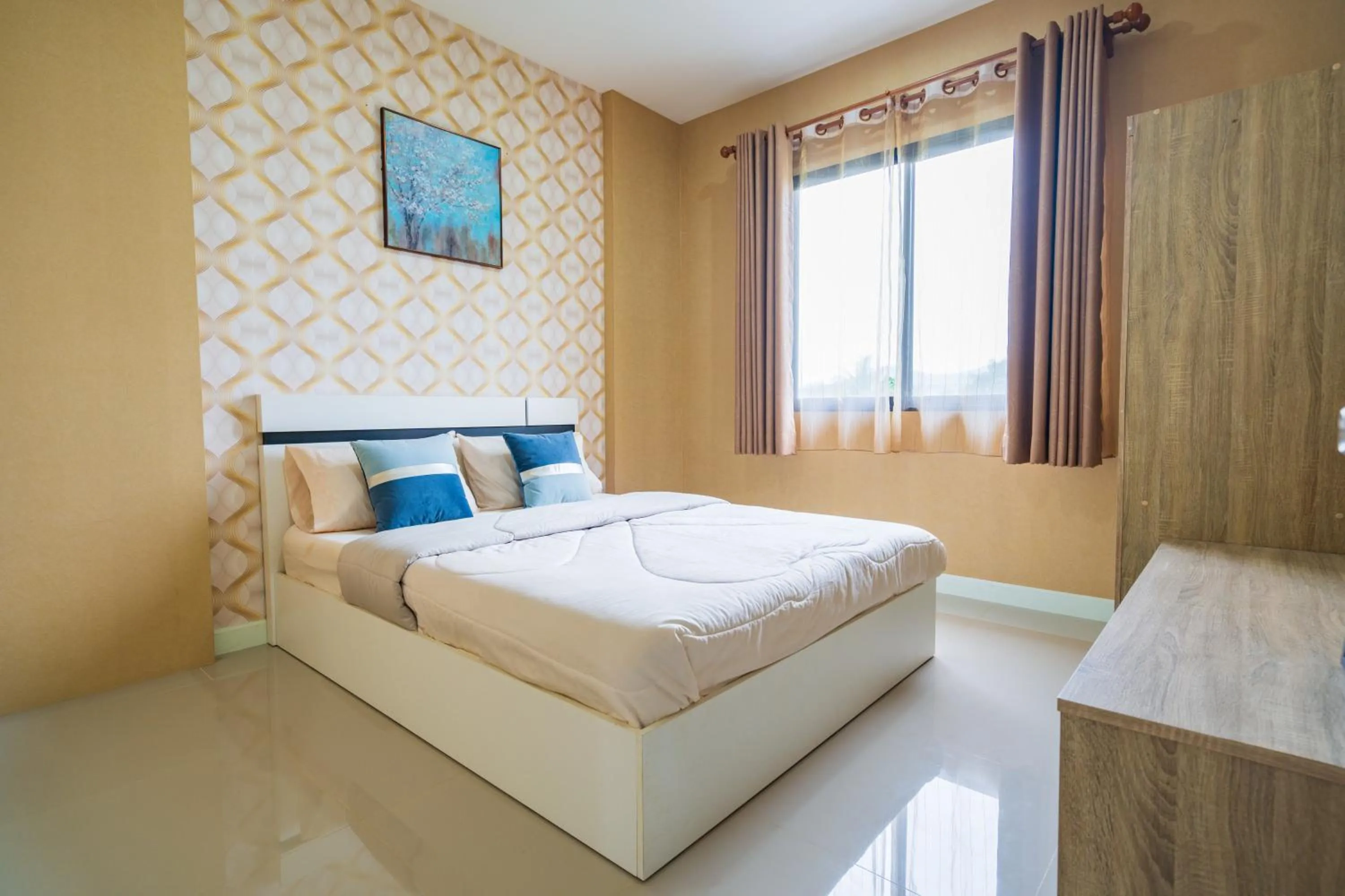 Bed in Nice Villa Resort Hat Yai