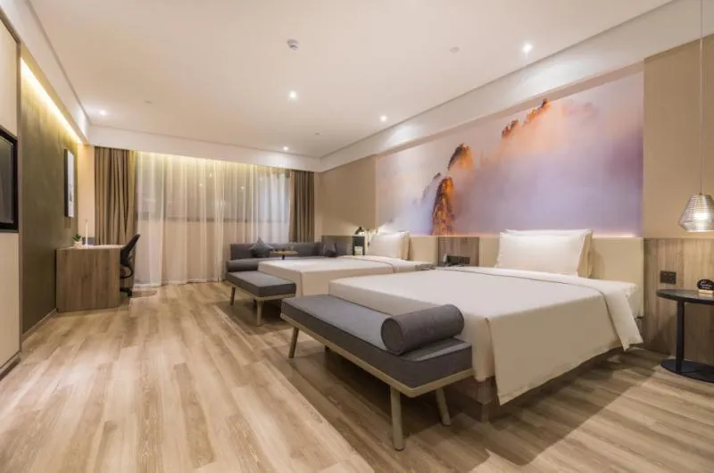 Bed in Atour Hotel Huaibei City Government Plaza