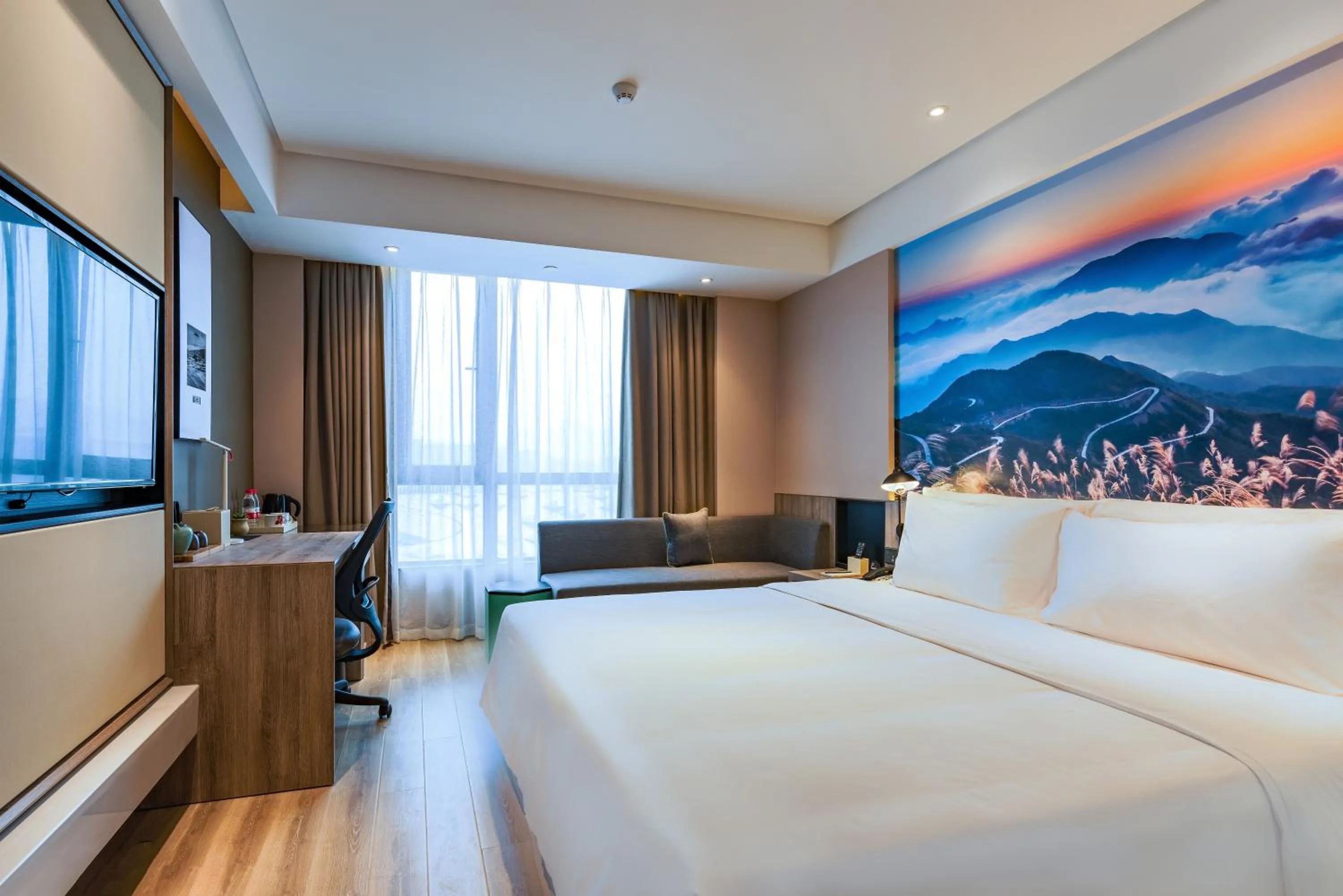 Bed in Atour Hotel (Wenzhou International Airport Olympic Sports Center)