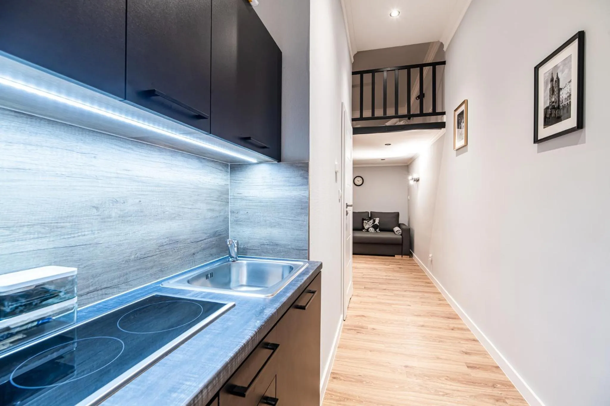 Kitchen or kitchenette in Lubomirskiego 23 Residence - great location, 10 min to Main Square by foot, right next to Main Rail and Bus Station