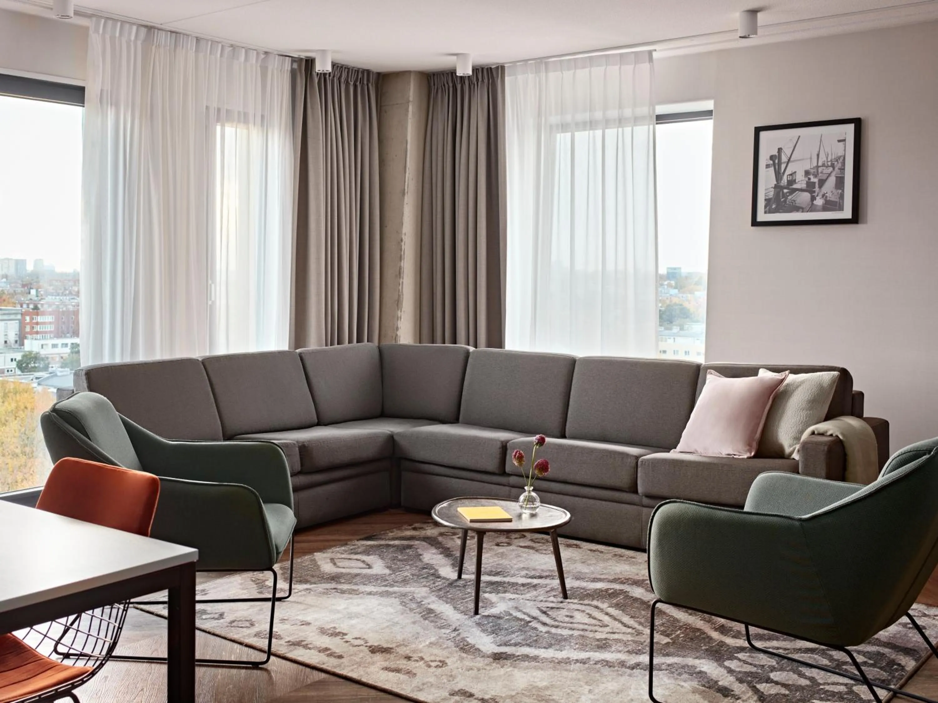 Living room in Numa Amsterdam Docklands