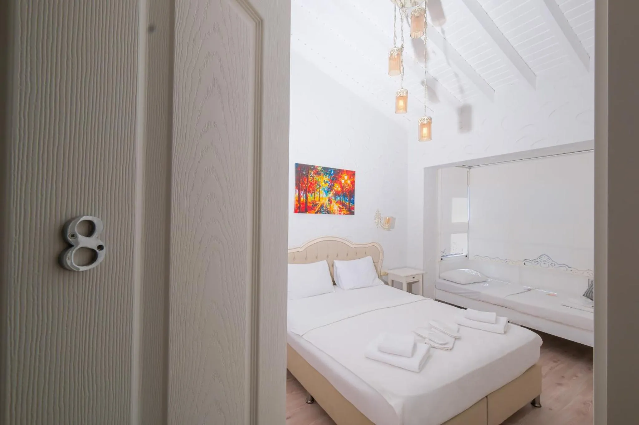 Bed in Kybele Suites Alaçatı