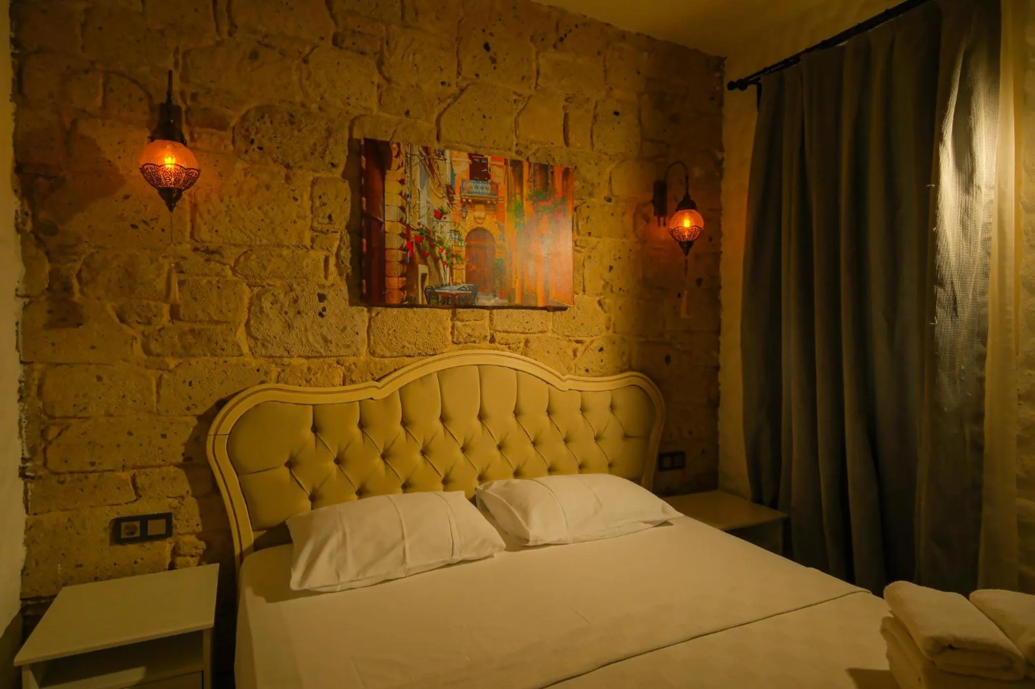 Bed in Kybele Suites Alaçatı