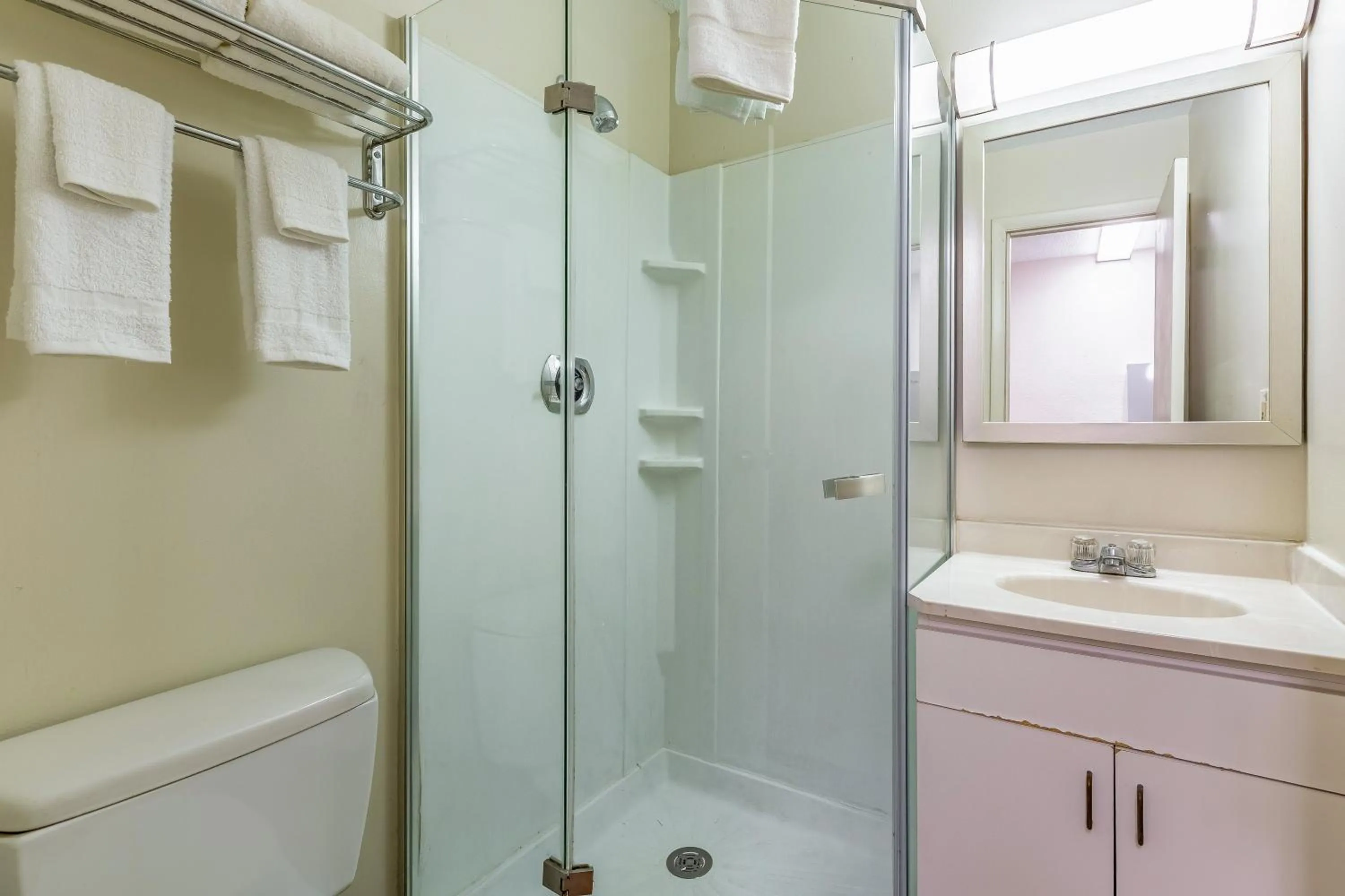 Bathroom in HomeTowne Studios by Red Roof Atlanta NE – Norcross South