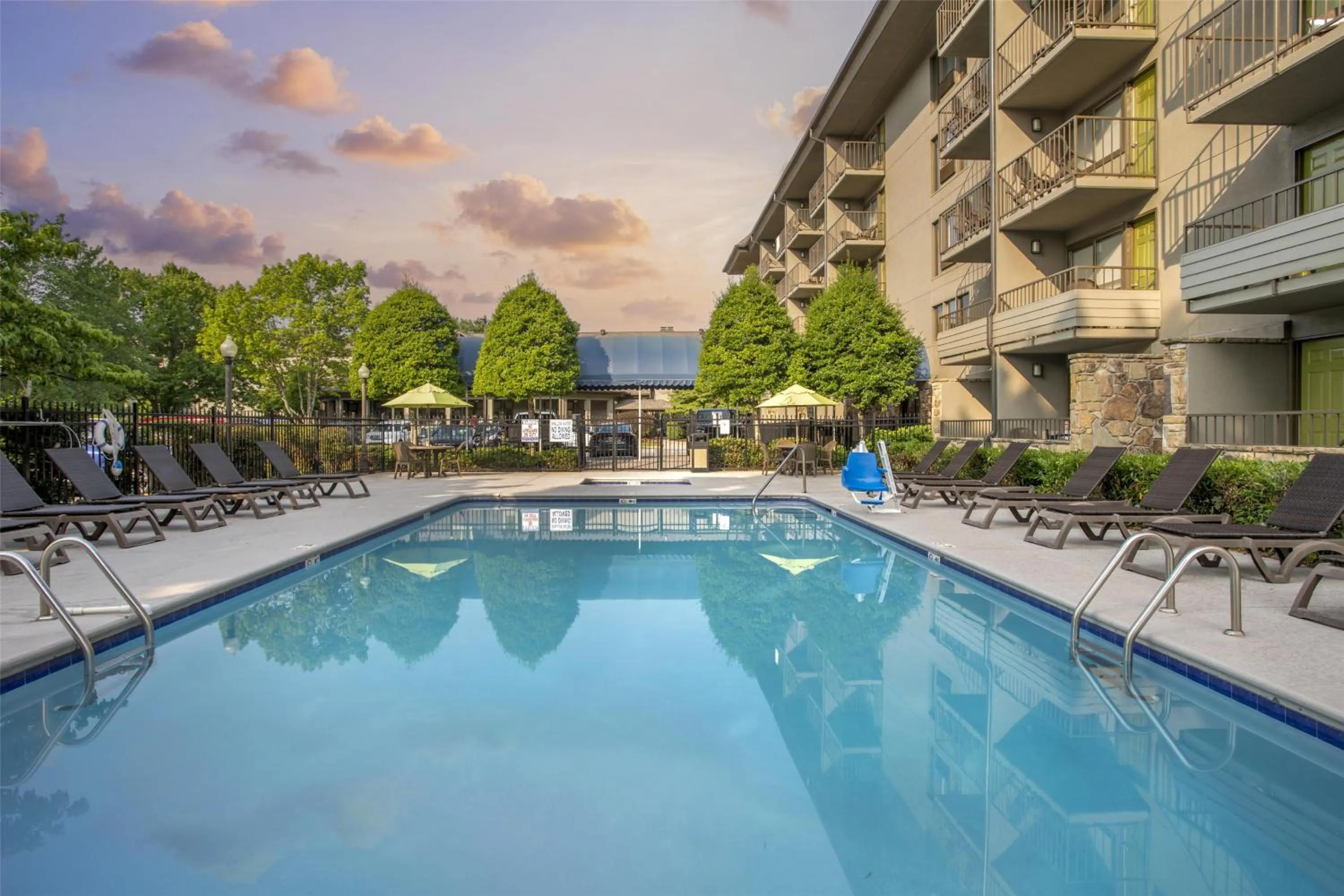Pool view in Best Western Plaza Inn