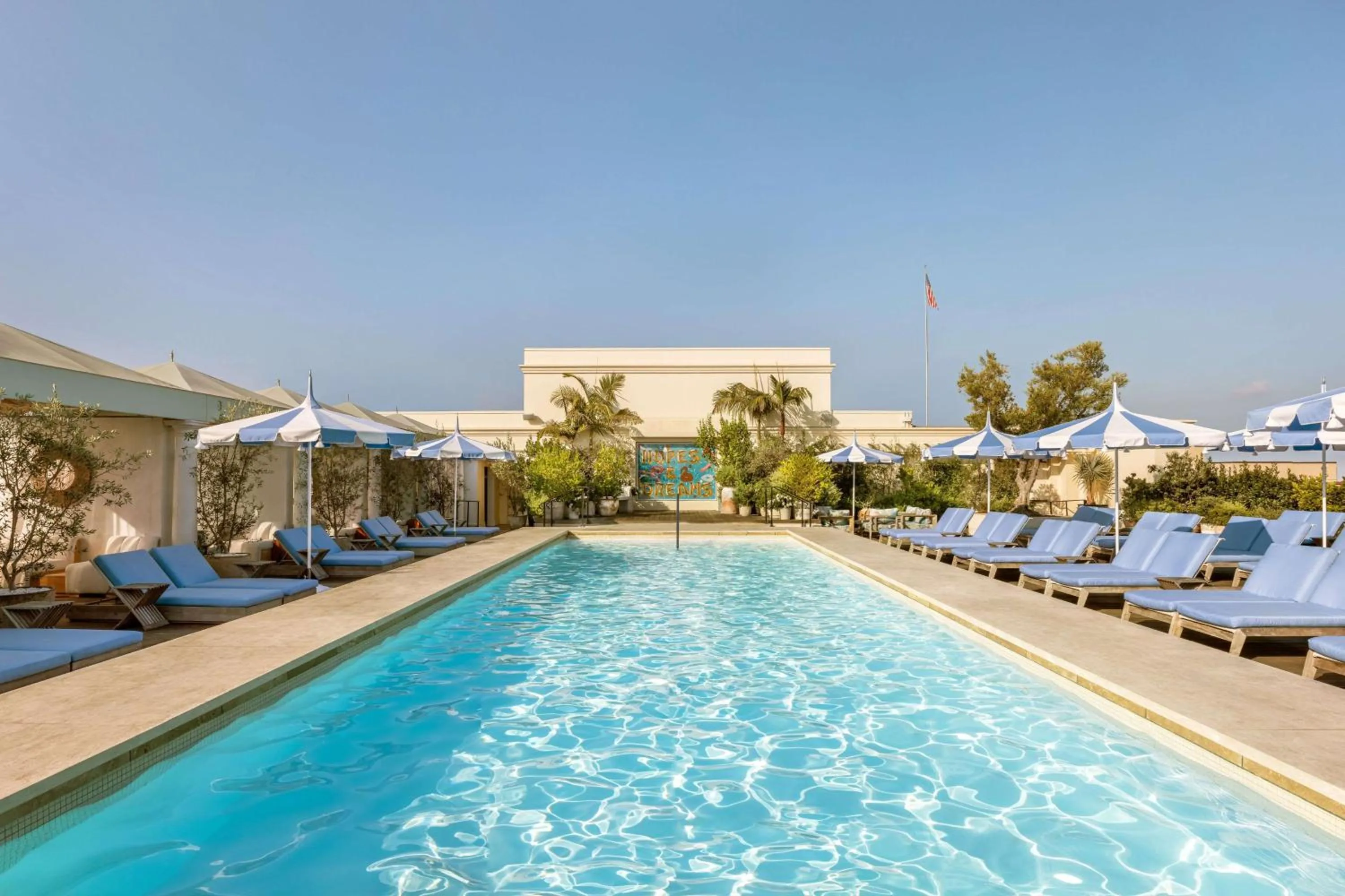 Pool view in The Maybourne Beverly Hills, Maybourne