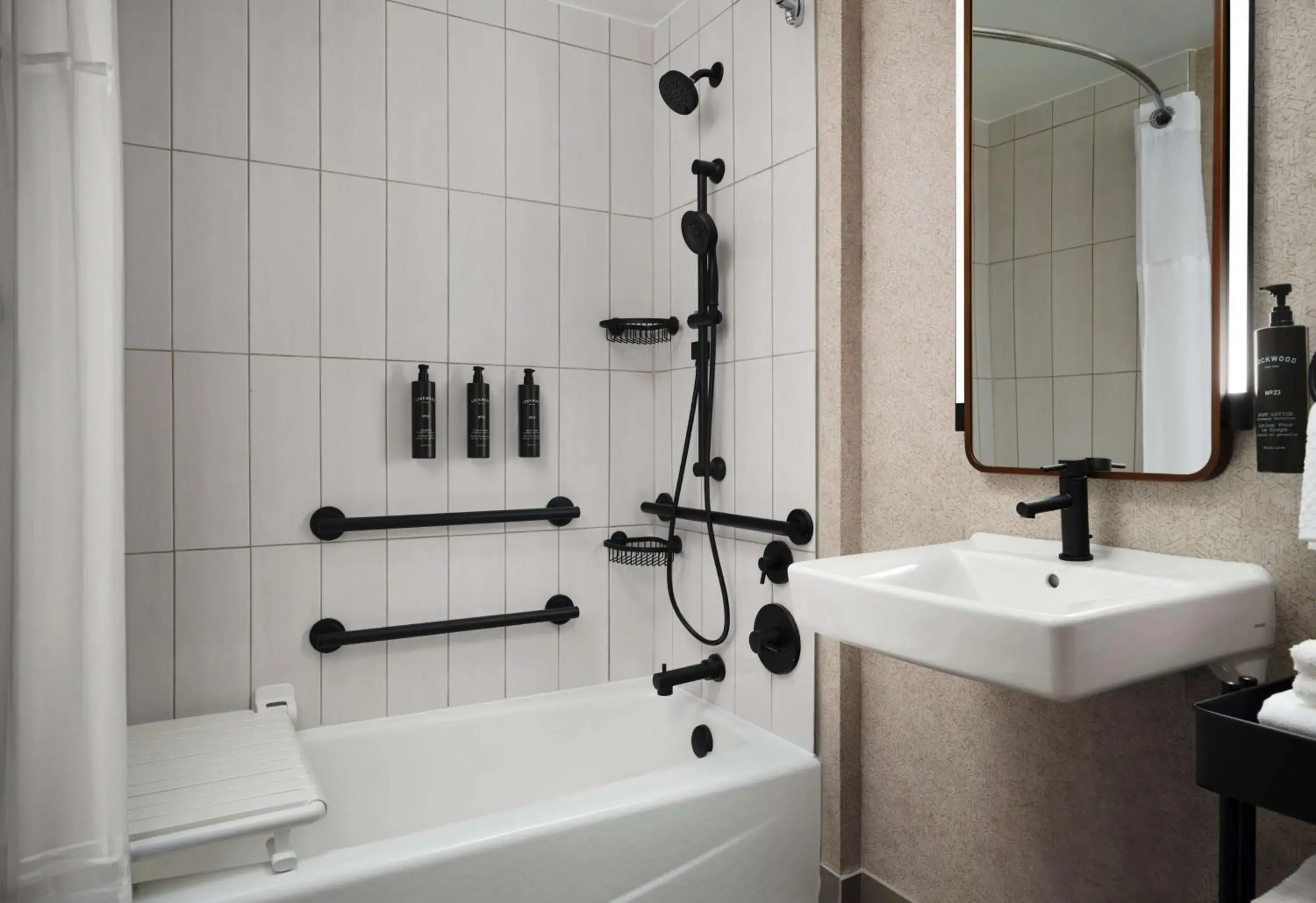 Bathroom in Hotel Flor Tampa Downtown, Tapestry Collection By Hilton Bathroom in Hotel Flor Tampa Downtown, Tapestry Collection By Hilton