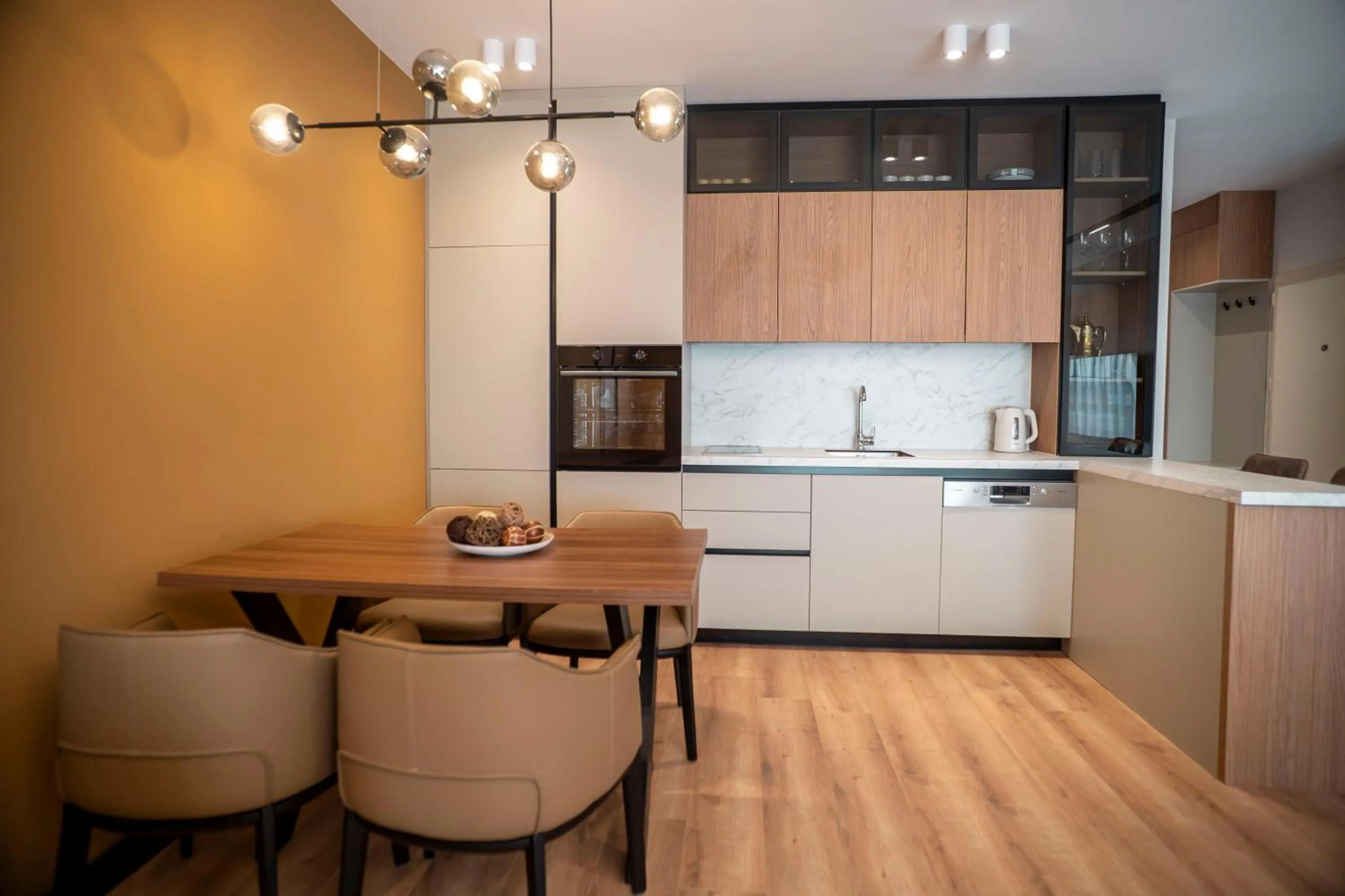 Dining area in Lux Apartments