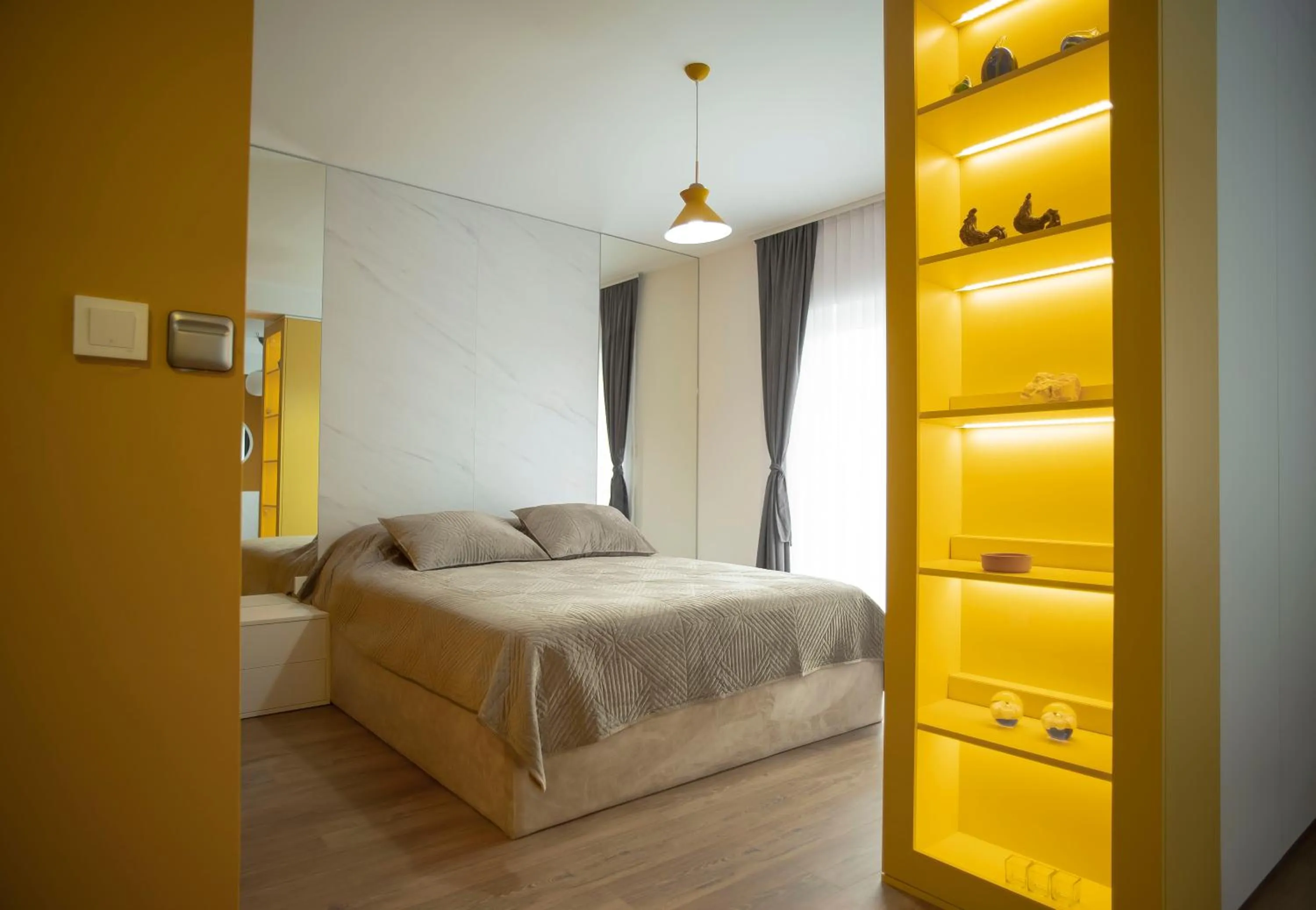 Bedroom, Bed in Lux Apartments