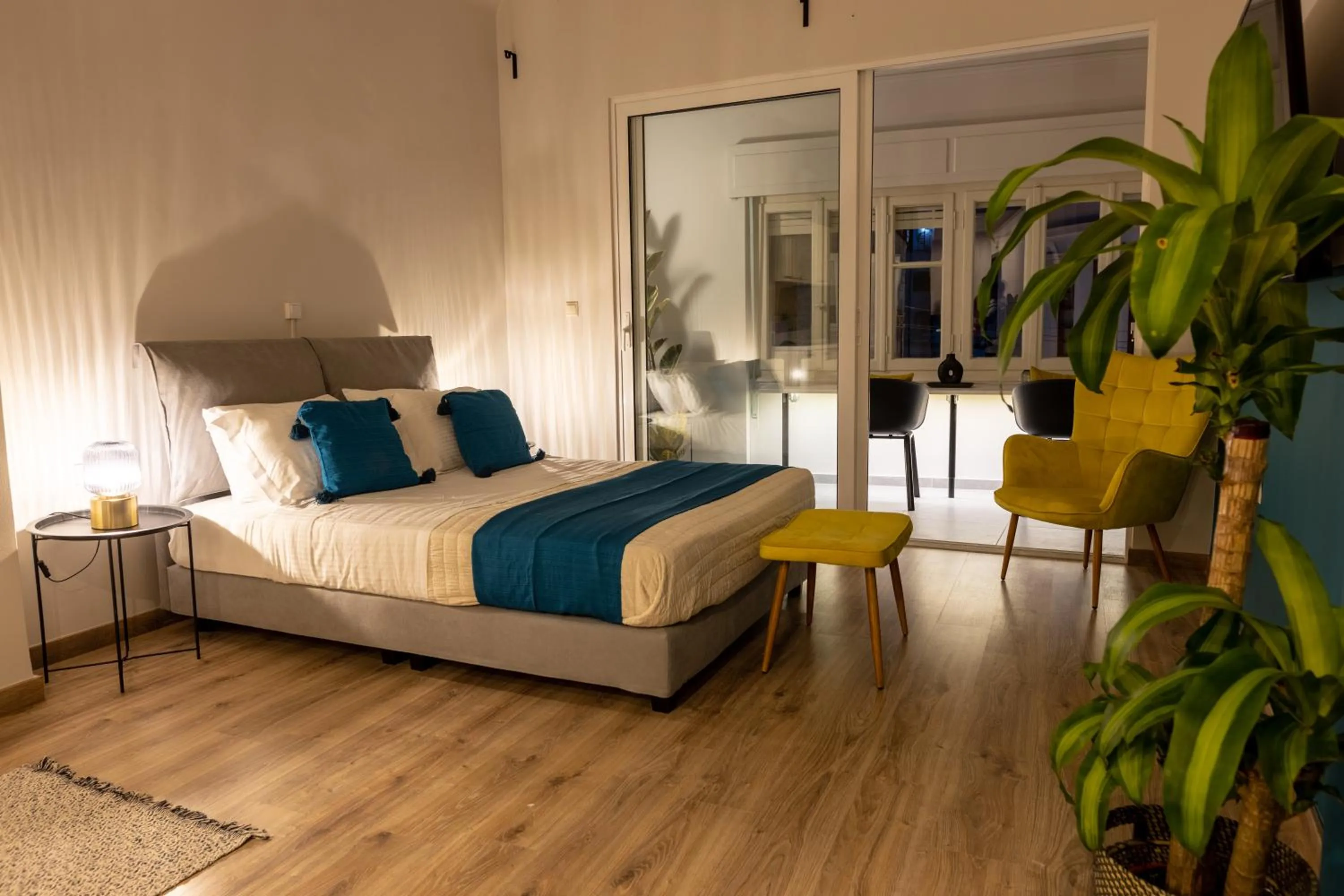 Bed in Athenian Sensations Apartments and Suites in the Heart of Athens
