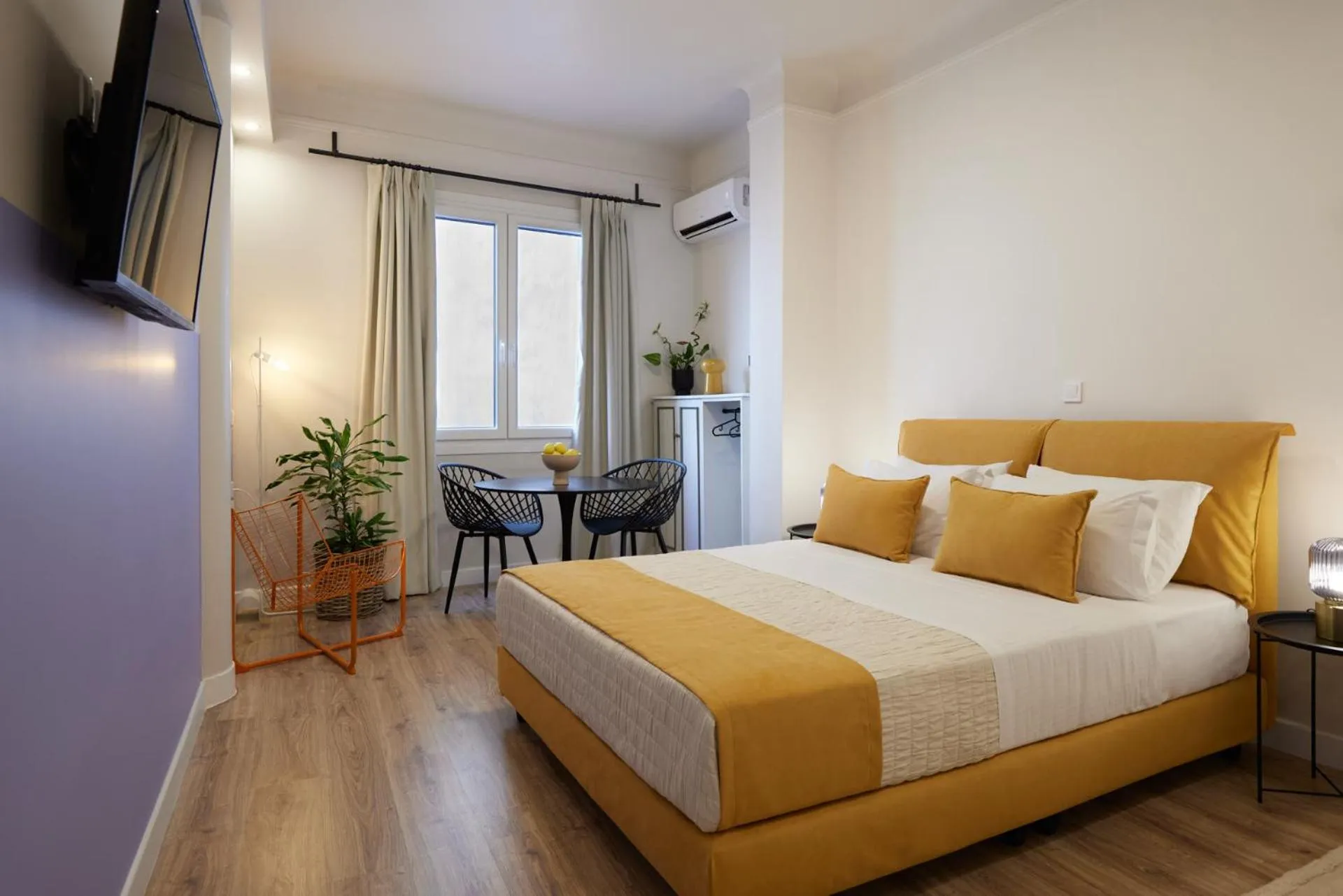Bed in Athenian Sensations Apartments and Suites in the Heart of Athens