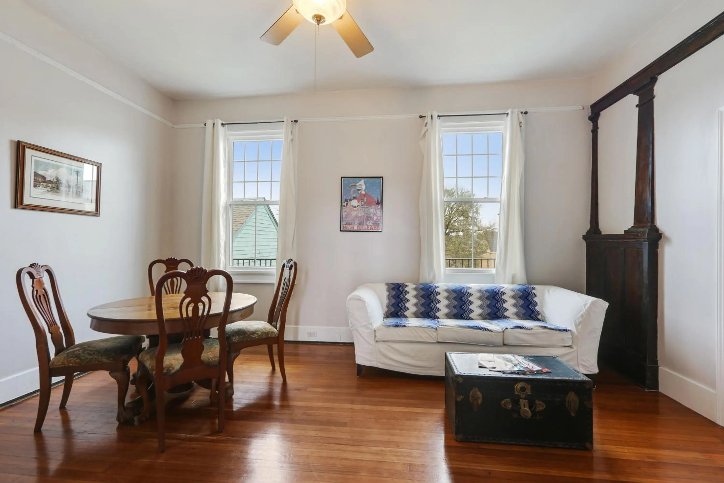 Living room in Freret Apartments near Streetcar & Tulane