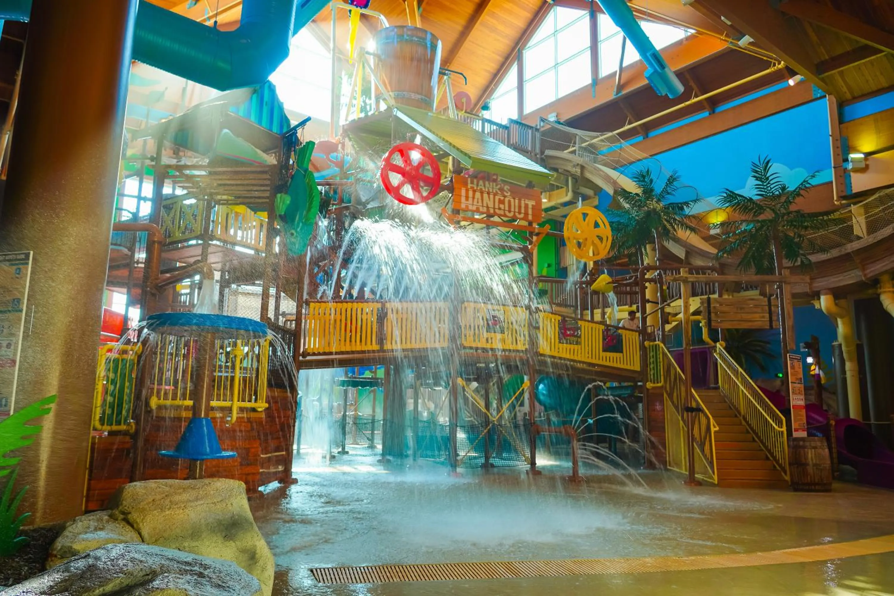 Aqua park in Castaway Bay by Cedar Point Resorts