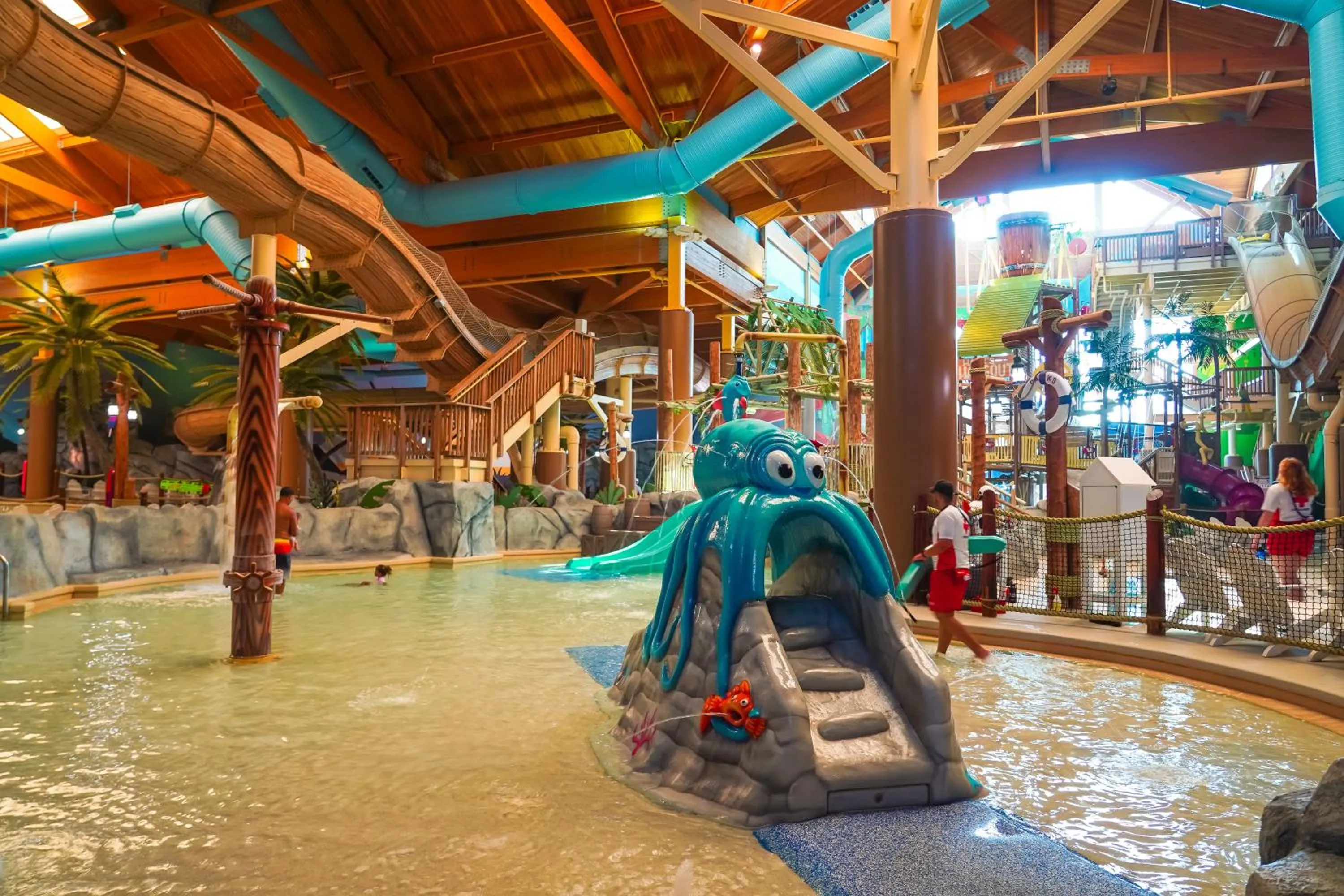 Aqua park in Castaway Bay by Cedar Point Resorts