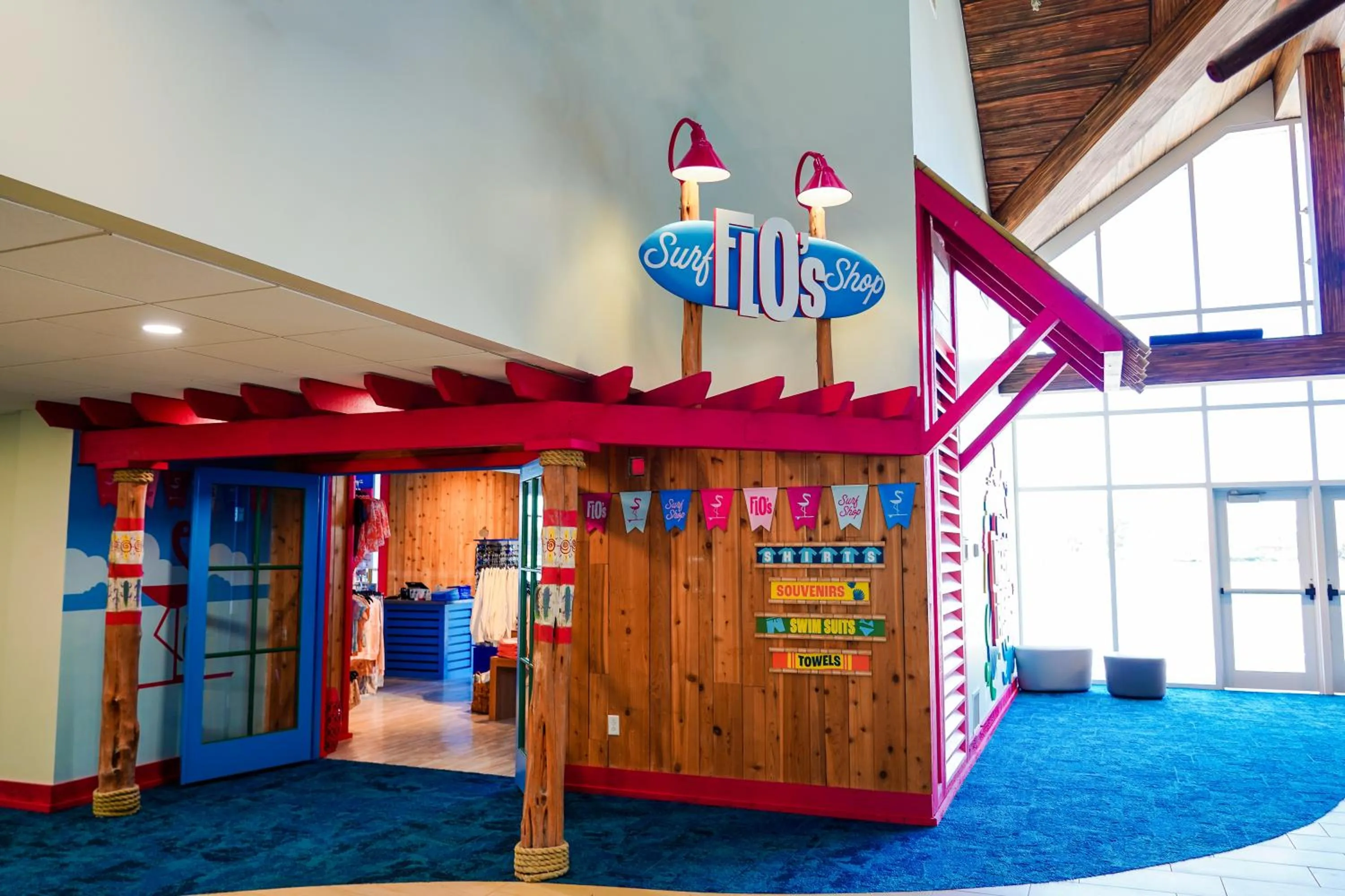 On-site shops in Castaway Bay by Cedar Point Resorts