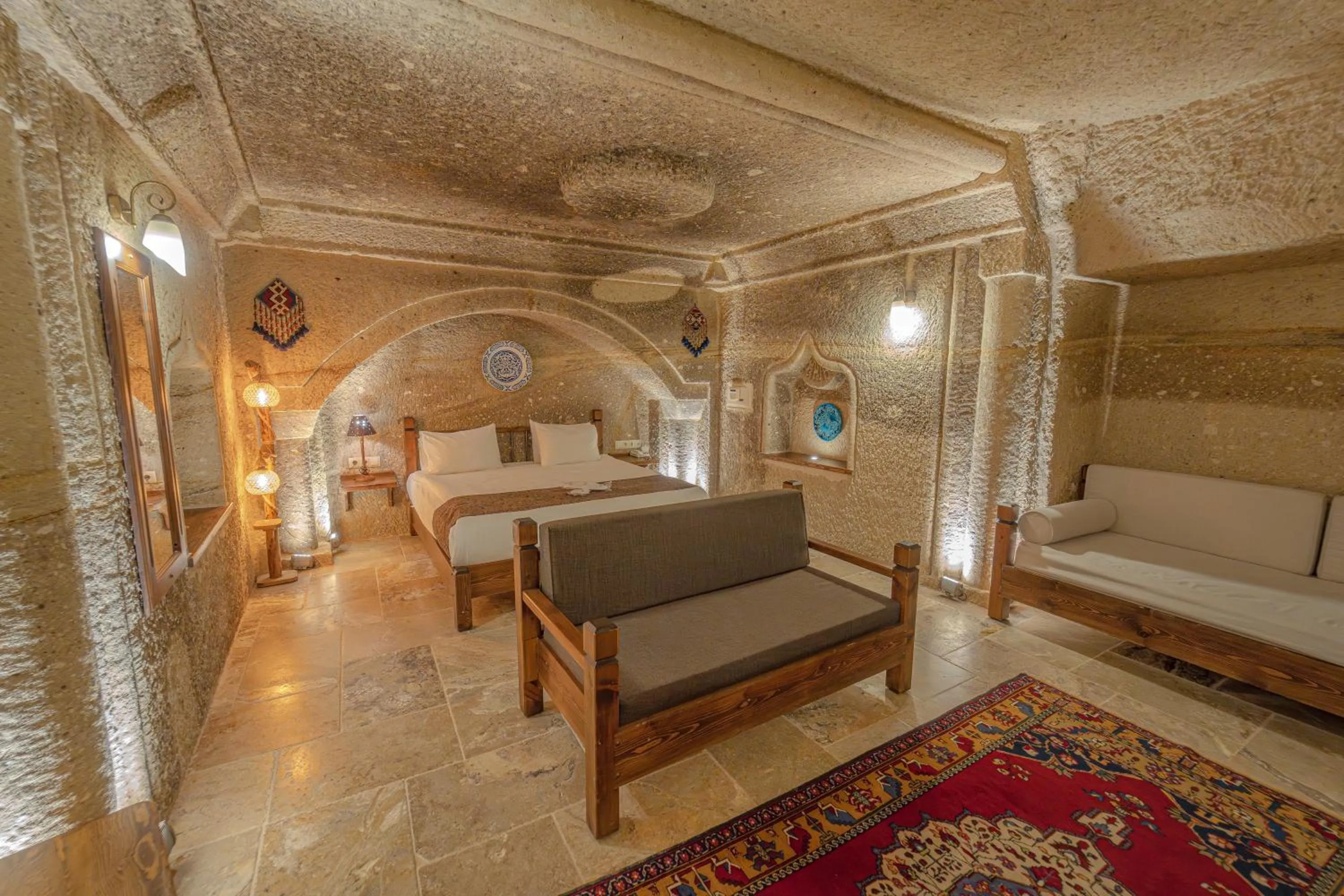 Bed in Zara Cave Hotel