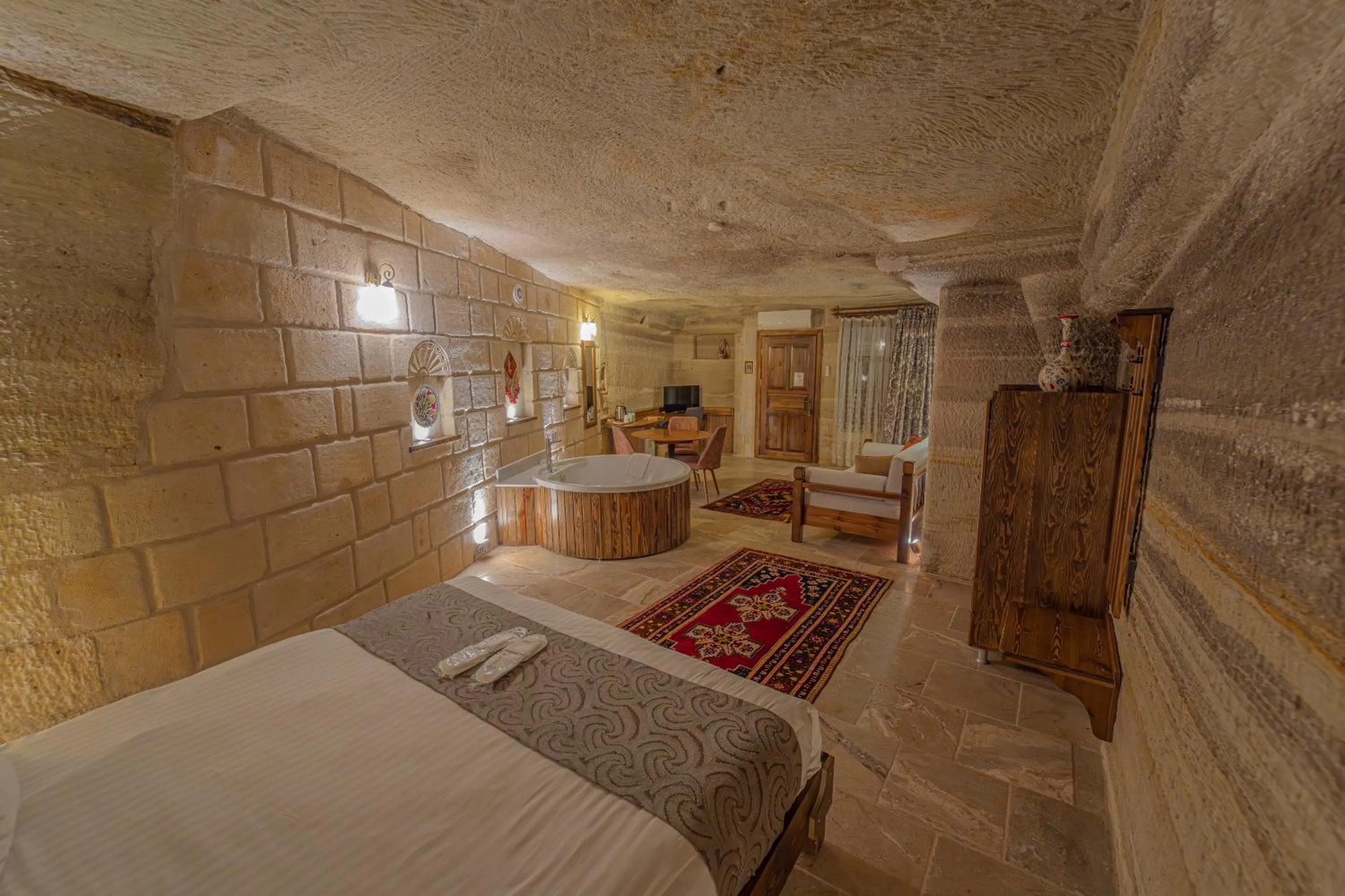 Bed in Zara Cave Hotel